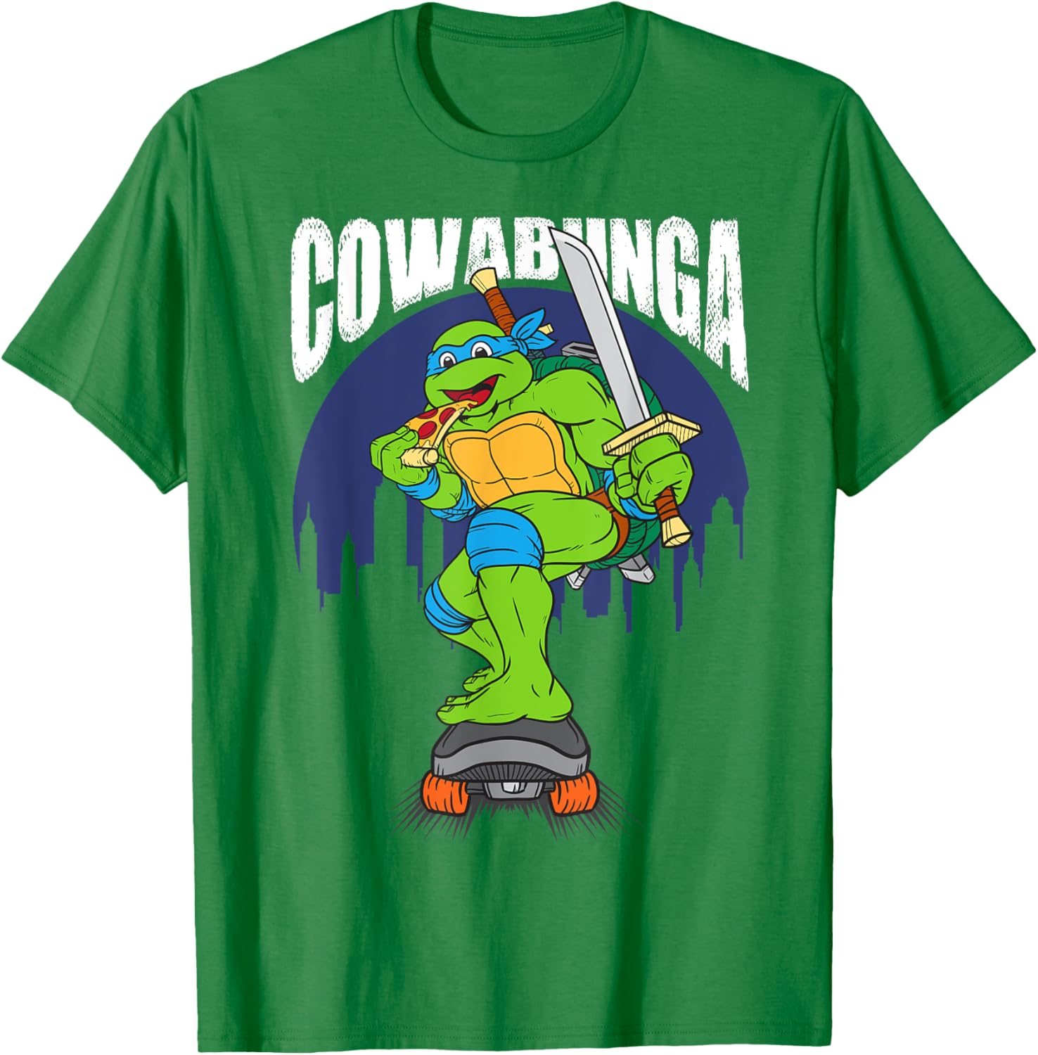 Cowabunga Leonardo on Skates T-Shirt - Fun Teenage Mutant Ninja Turtles Gear - 11