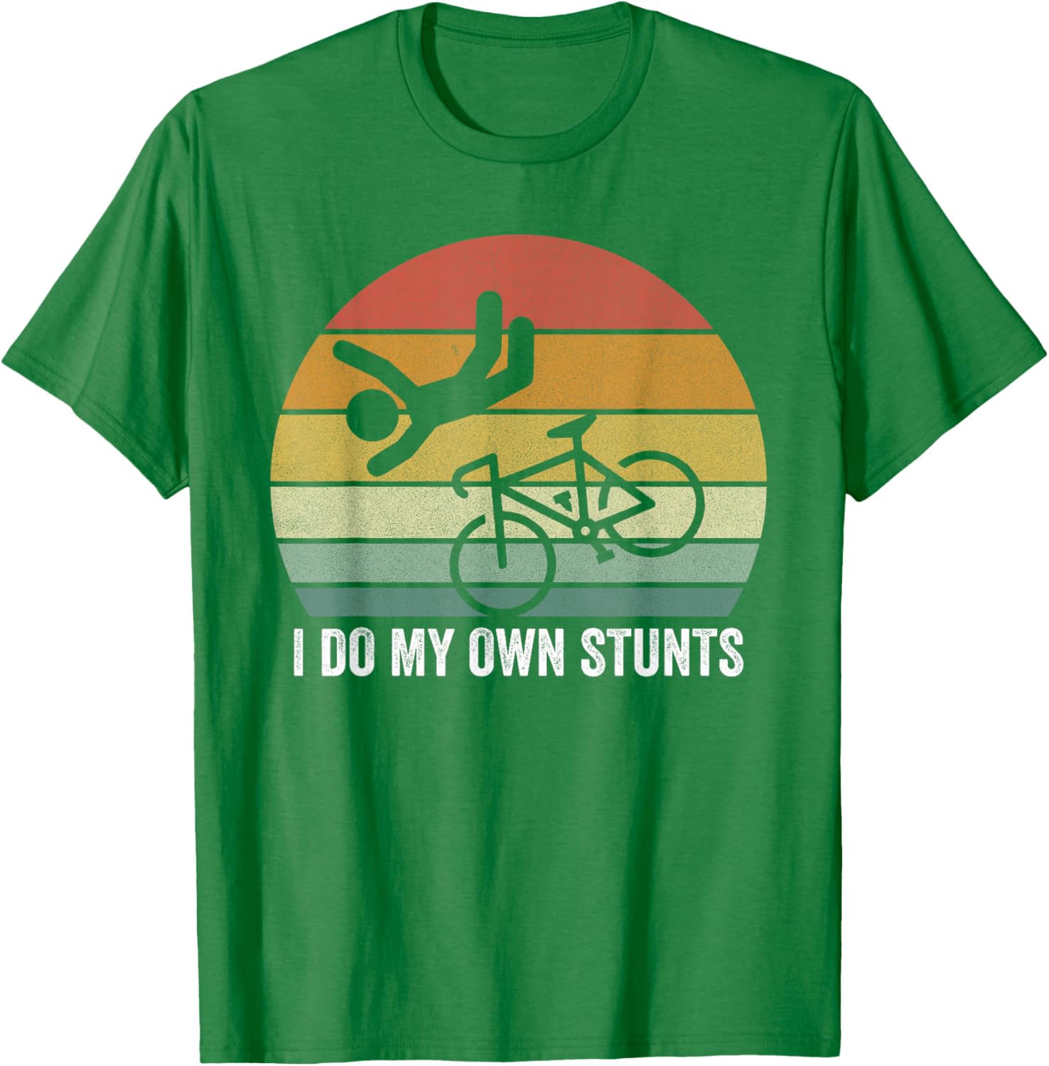 Vintage Retro I Do My Own Stunts Shirt for Bike Lovers - Fun T-Shirt - 2