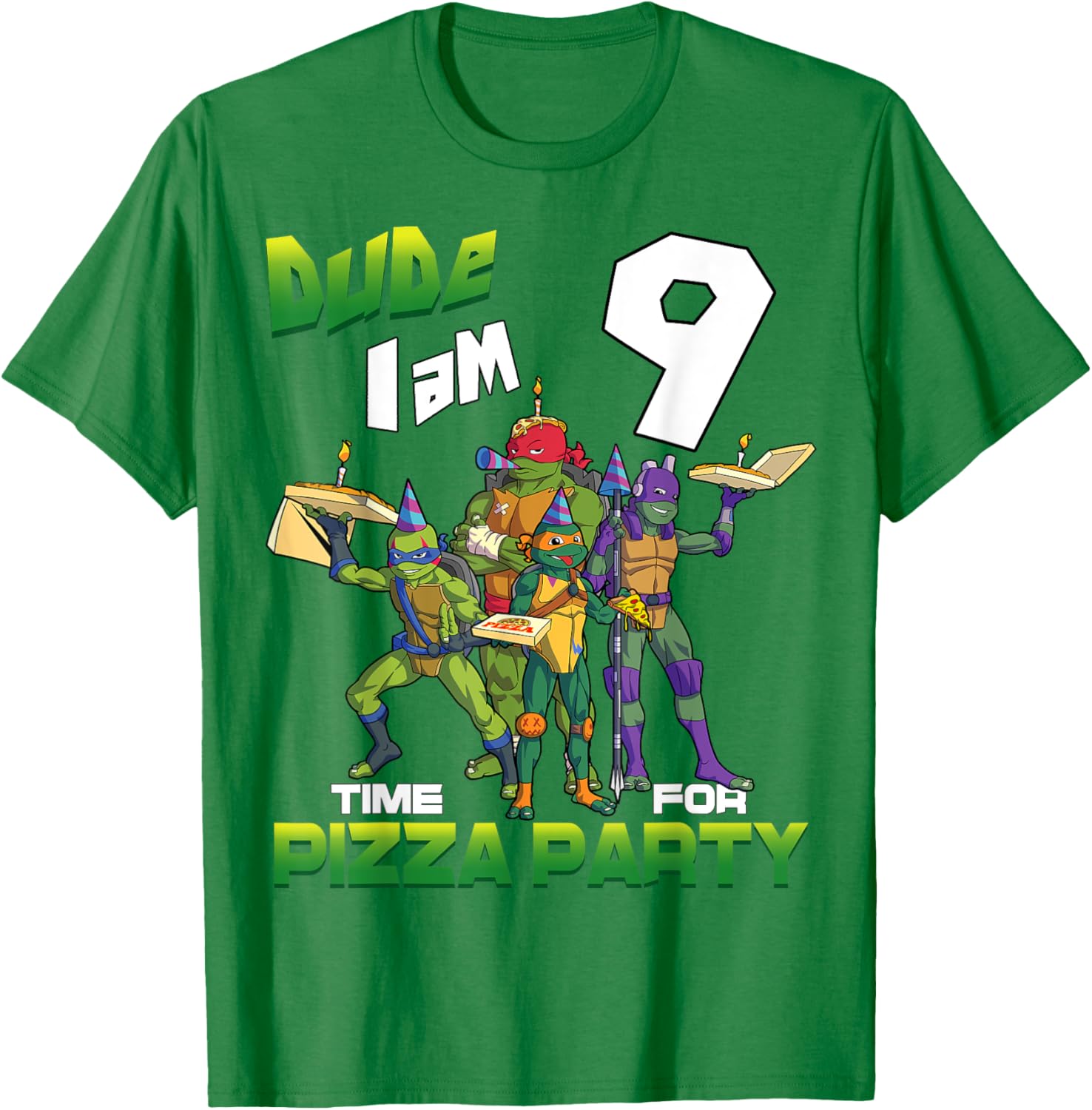 Mademark Teenage Mutant Ninja Turtles Pizza Party T-Shirt for 9-Year-Olds - 24
