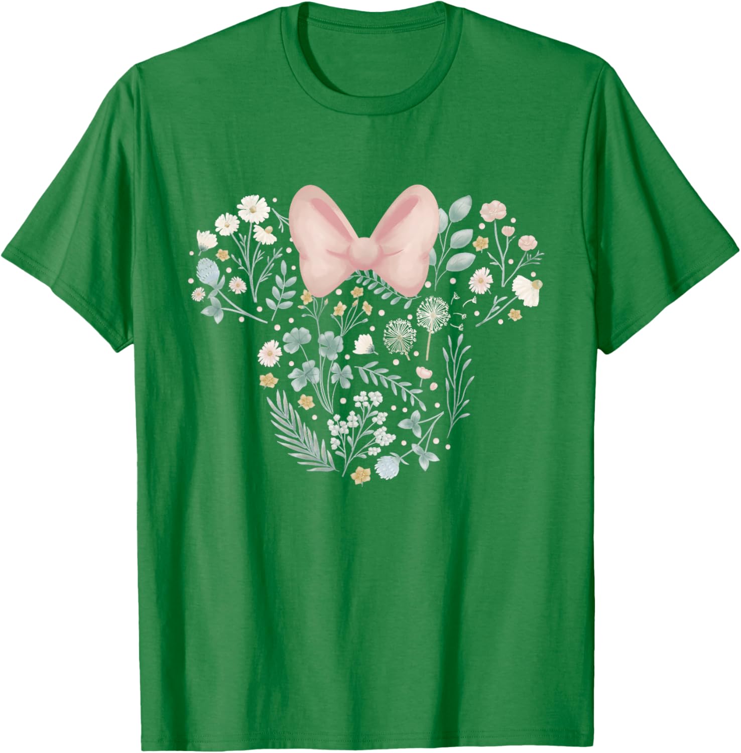 Disney Minnie Mouse Spring Flowers T-Shirt for Stylish Kids and Adults - 18