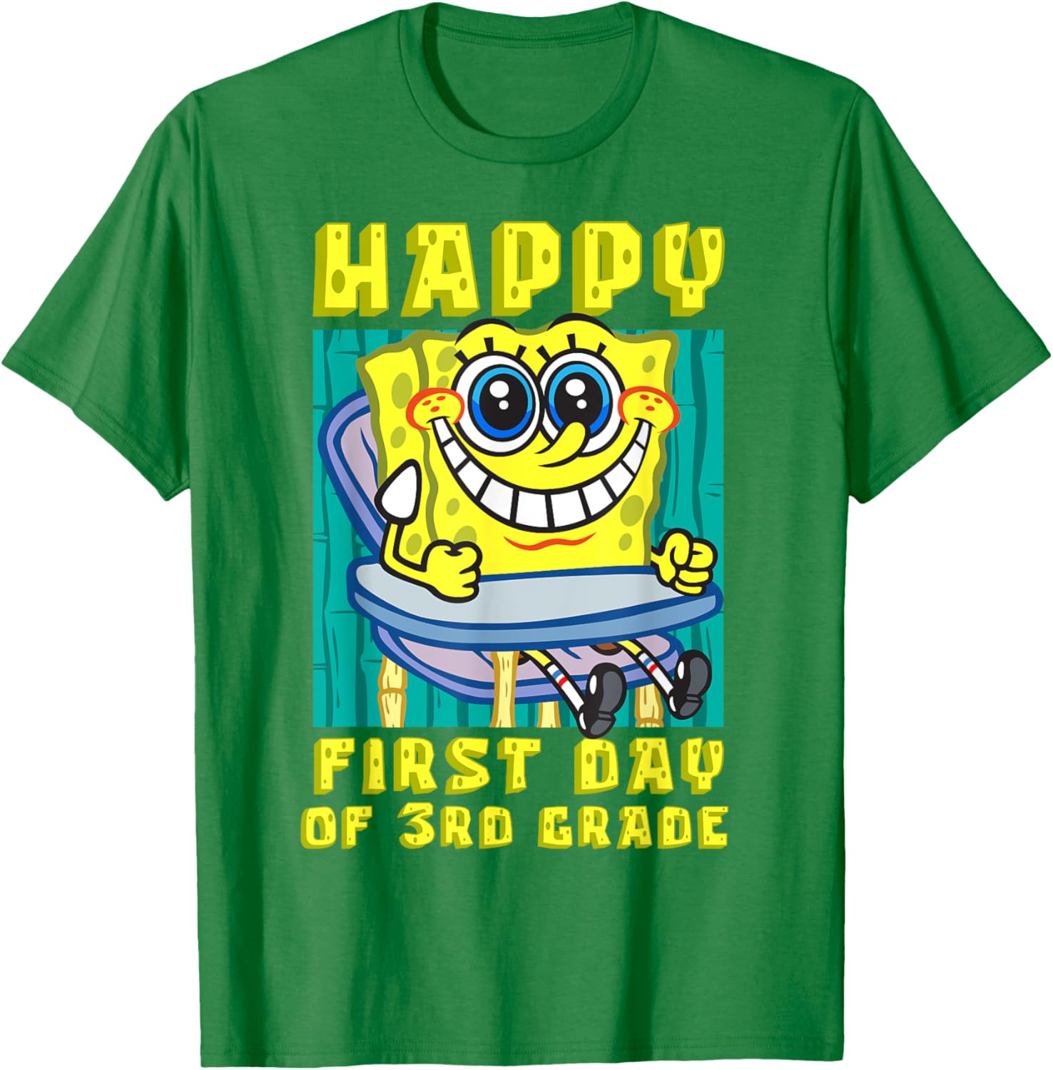 Mademark SpongeBob SquarePants Happy 3rd Grade T-Shirt for Kids - 1