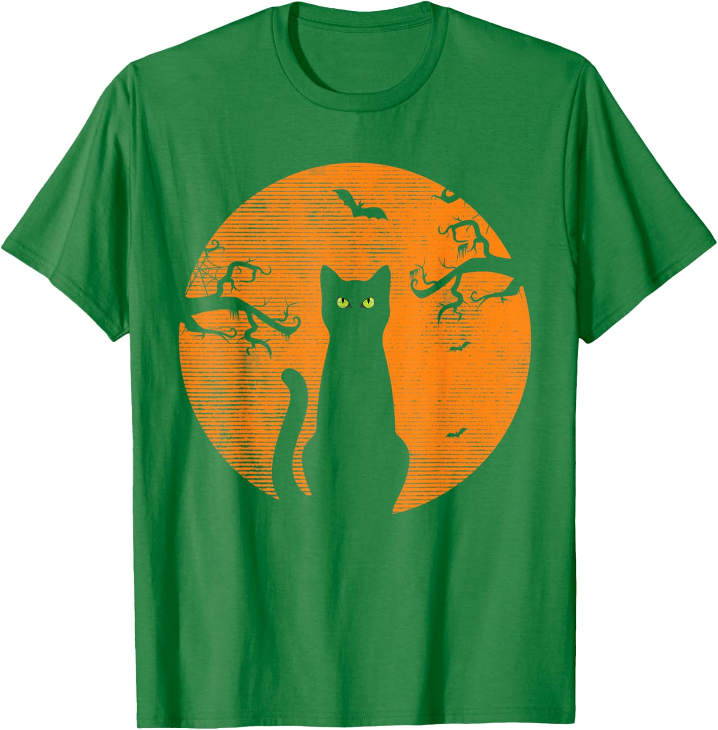 Vintage Scary Christmas Cat T-Shirt Retro Black Cat Moon Design - 25