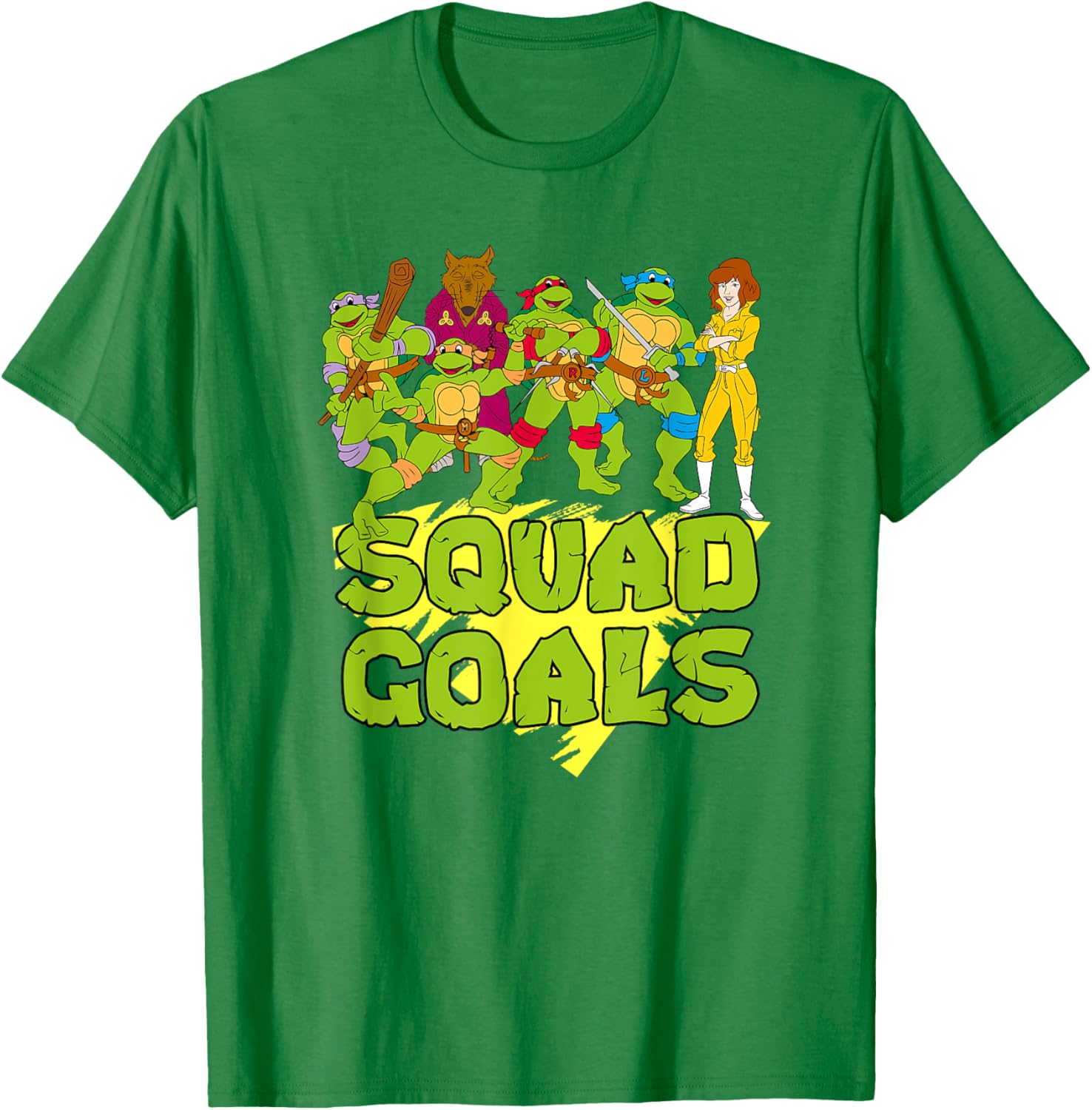 Mademark TMNT Squad Goals T-Shirt with Splinter and April for Fans - 2