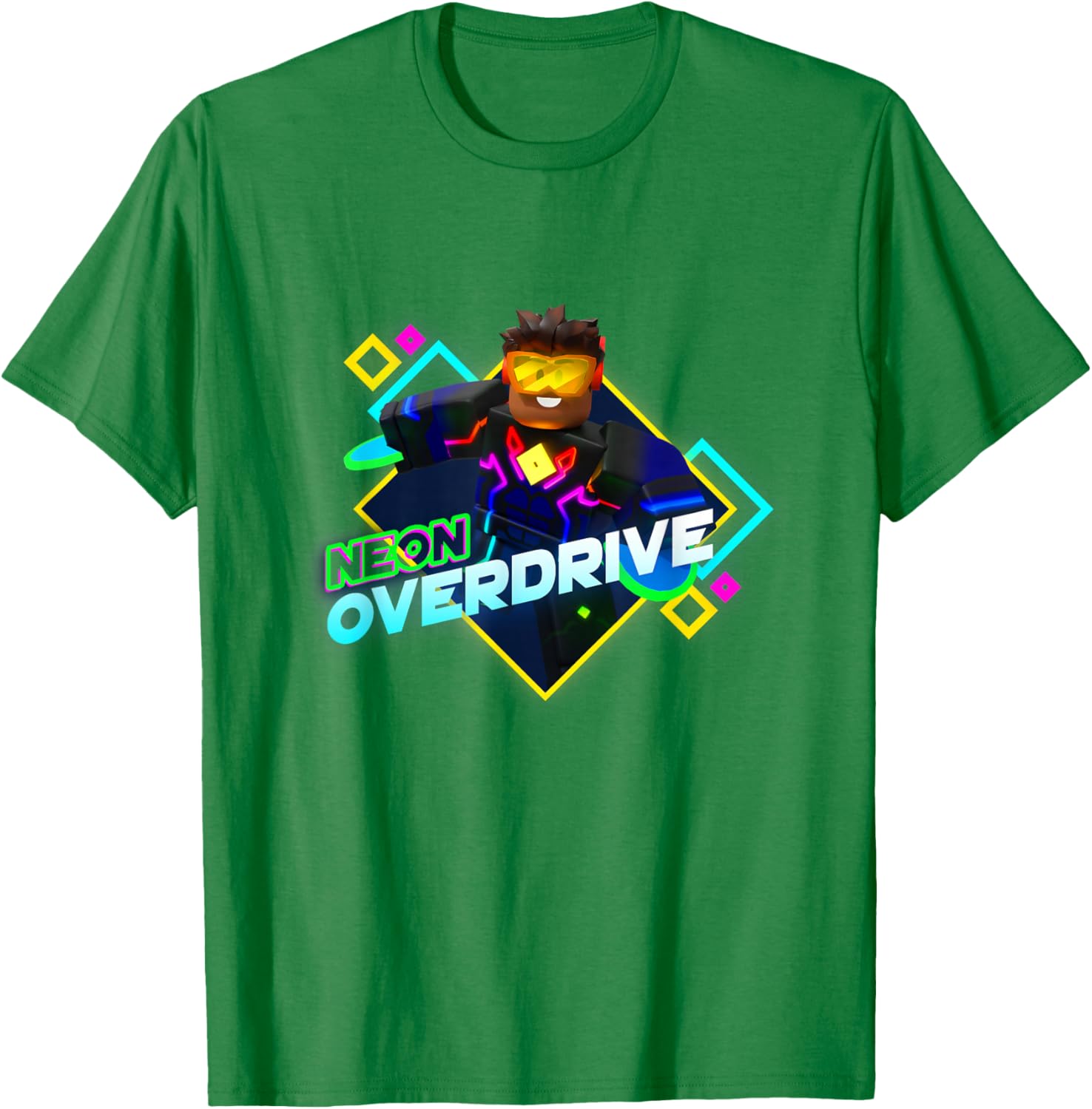 Roblox Black Neon Overdrive Classic Fit T-Shirt for Adults - Short Sleeve Cotton - 5