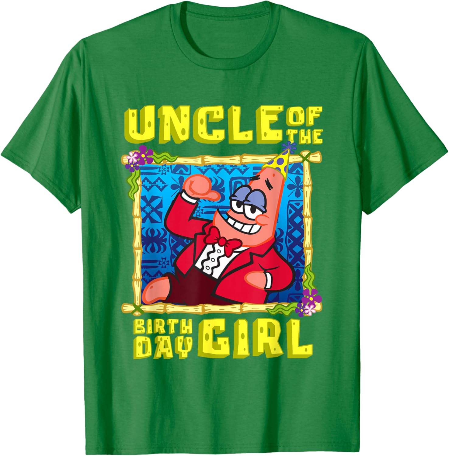 SpongeBob Patrick Uncle Gift T-Shirt for Birthday Celebration Fun - 1
