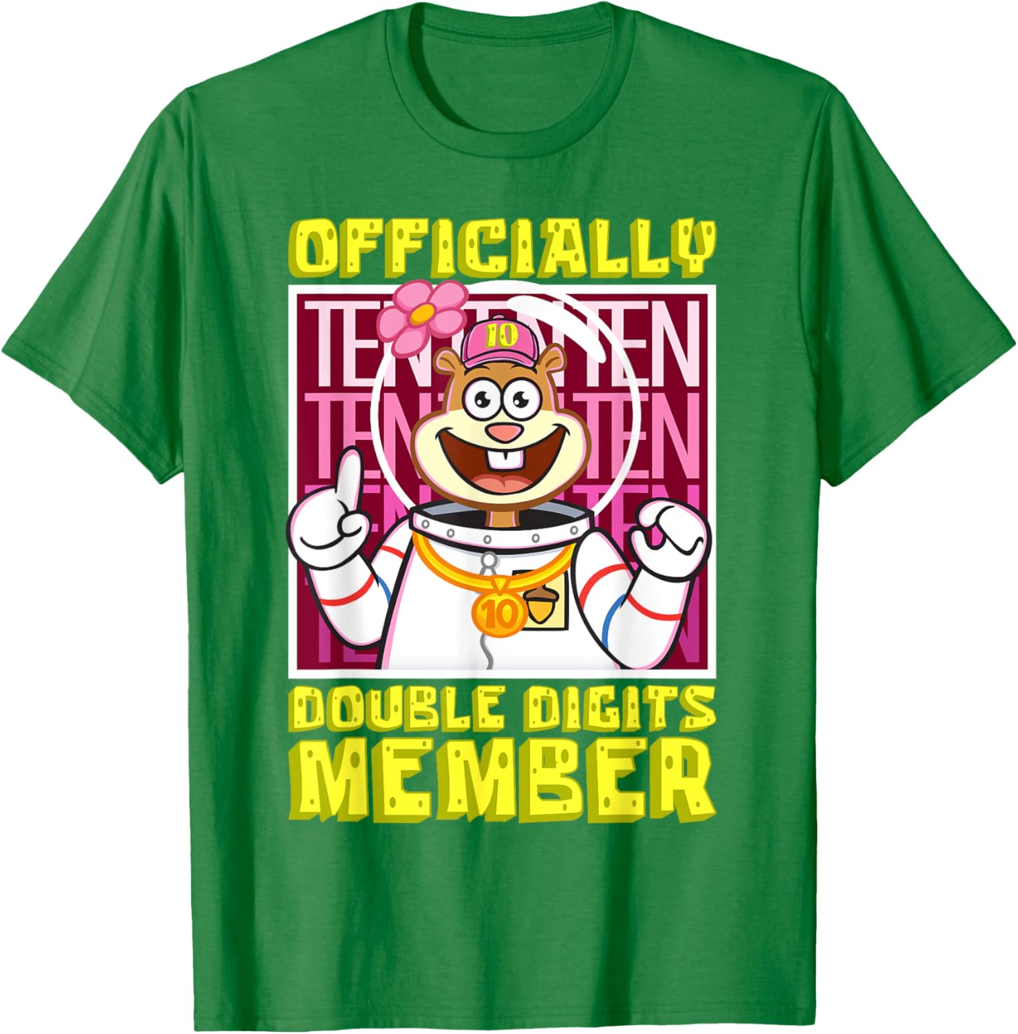 Sandy Officially Double Digits Girl 10th Birthday T-Shirt Fun Design - 4