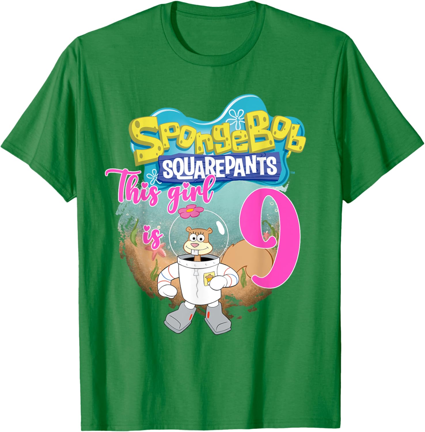 Mademark SpongeBob SquarePants 9th Birthday Sandy Cheeks T-Shirt - 7