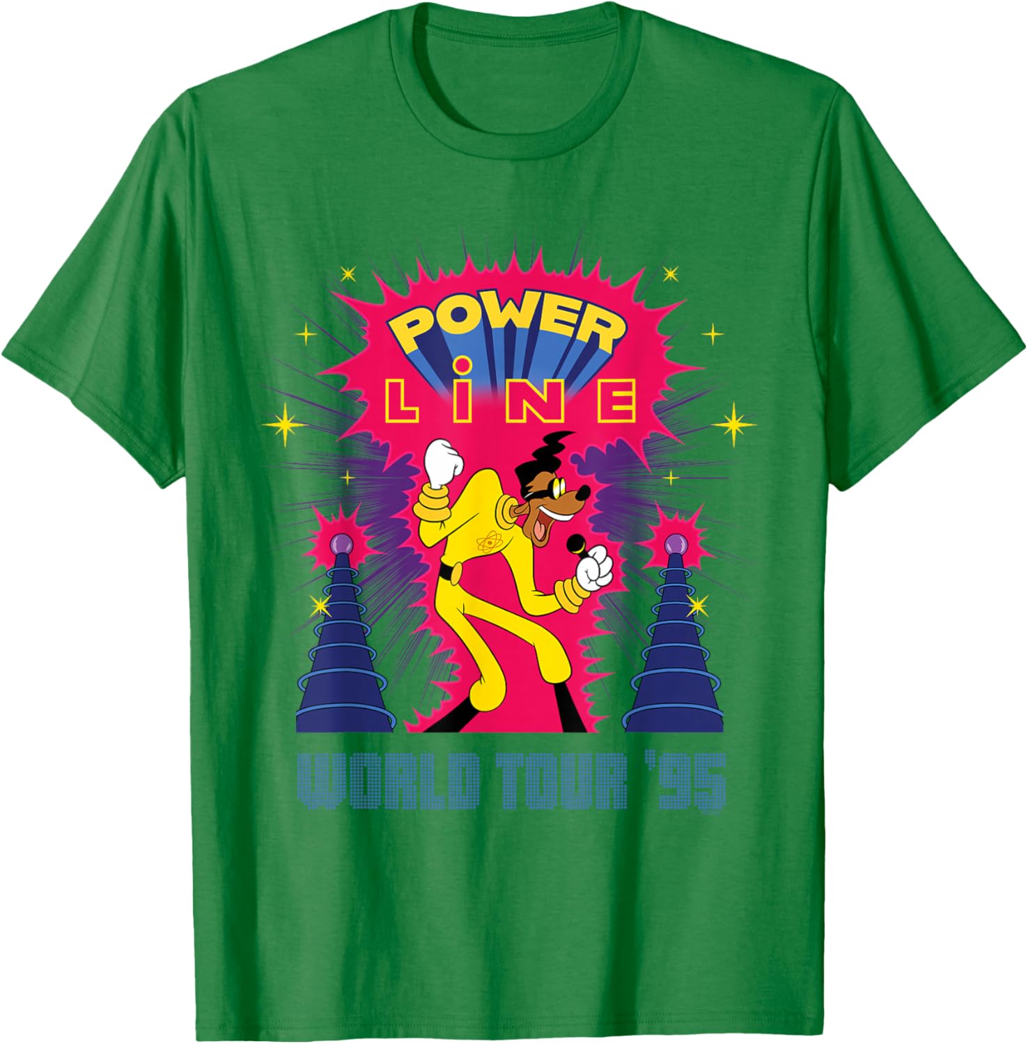 Disney A Goofy Movie Powerline World Tour 95 Rock T-Shirt for Fans - 8