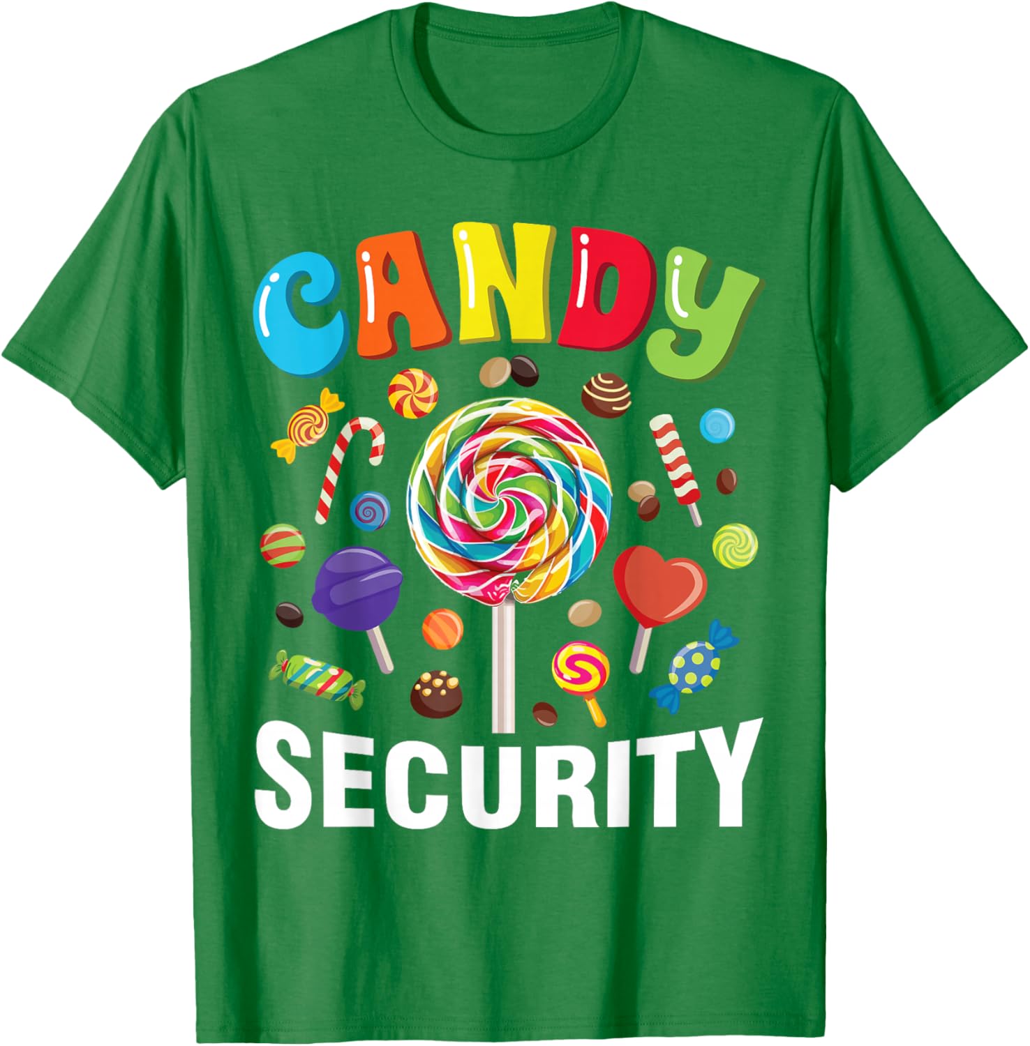 Funny Candy Security Halloween Costume T-Shirt for Spooky Fun - 2