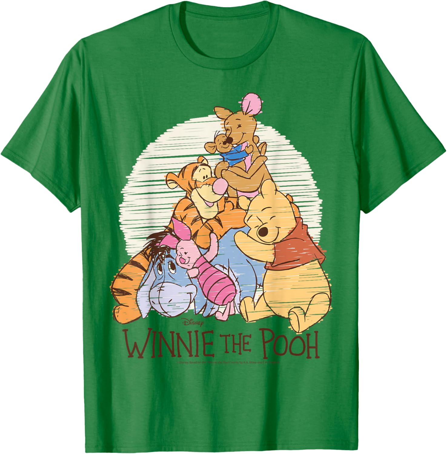 Winnie The Pooh Characters Hug T-Shirt for Kids and Adults Fun Wear - 14