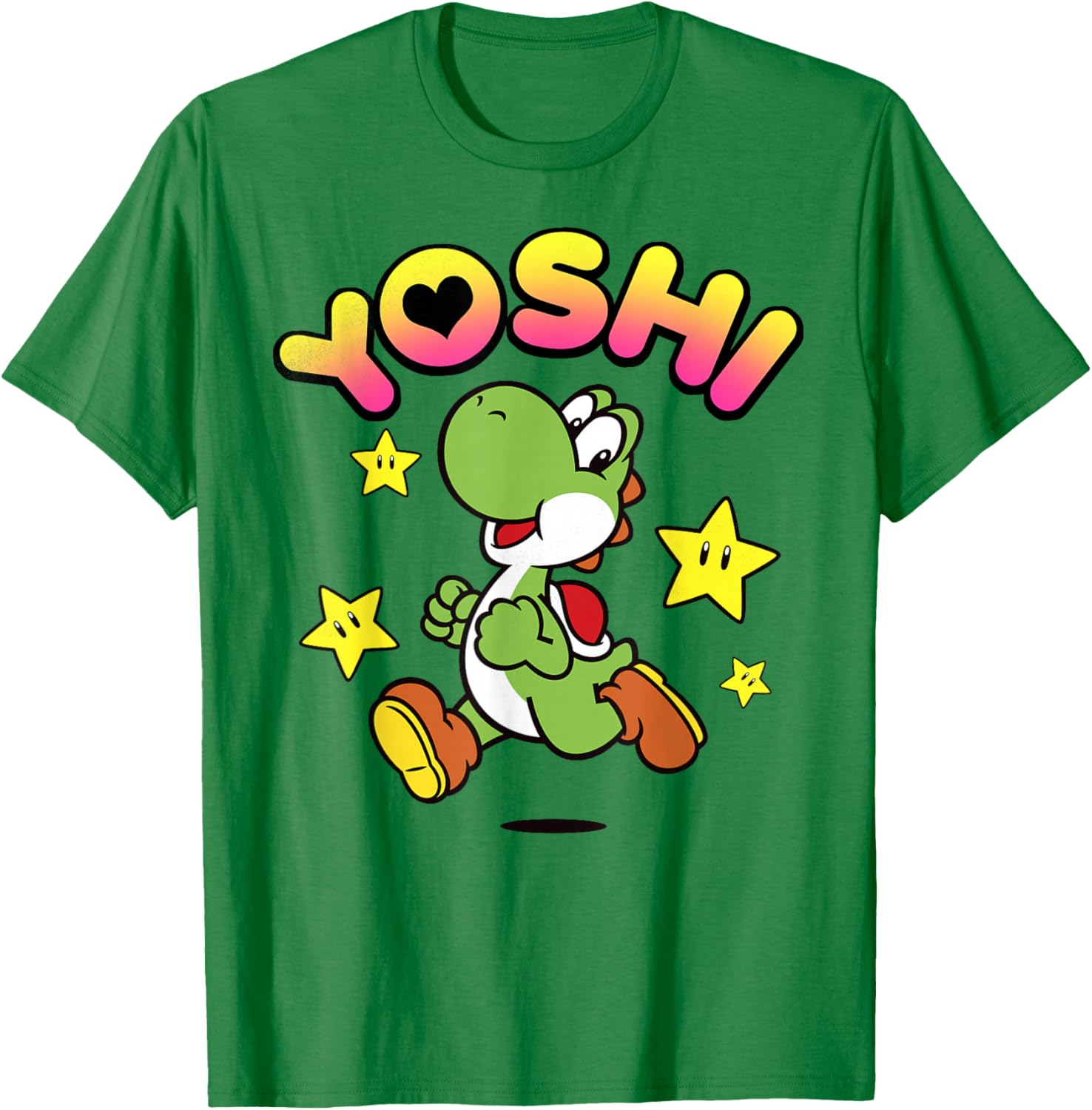 Nintendo Super Mario Yoshi Star Power Sprint Graphic T-Shirt for Fans - 2