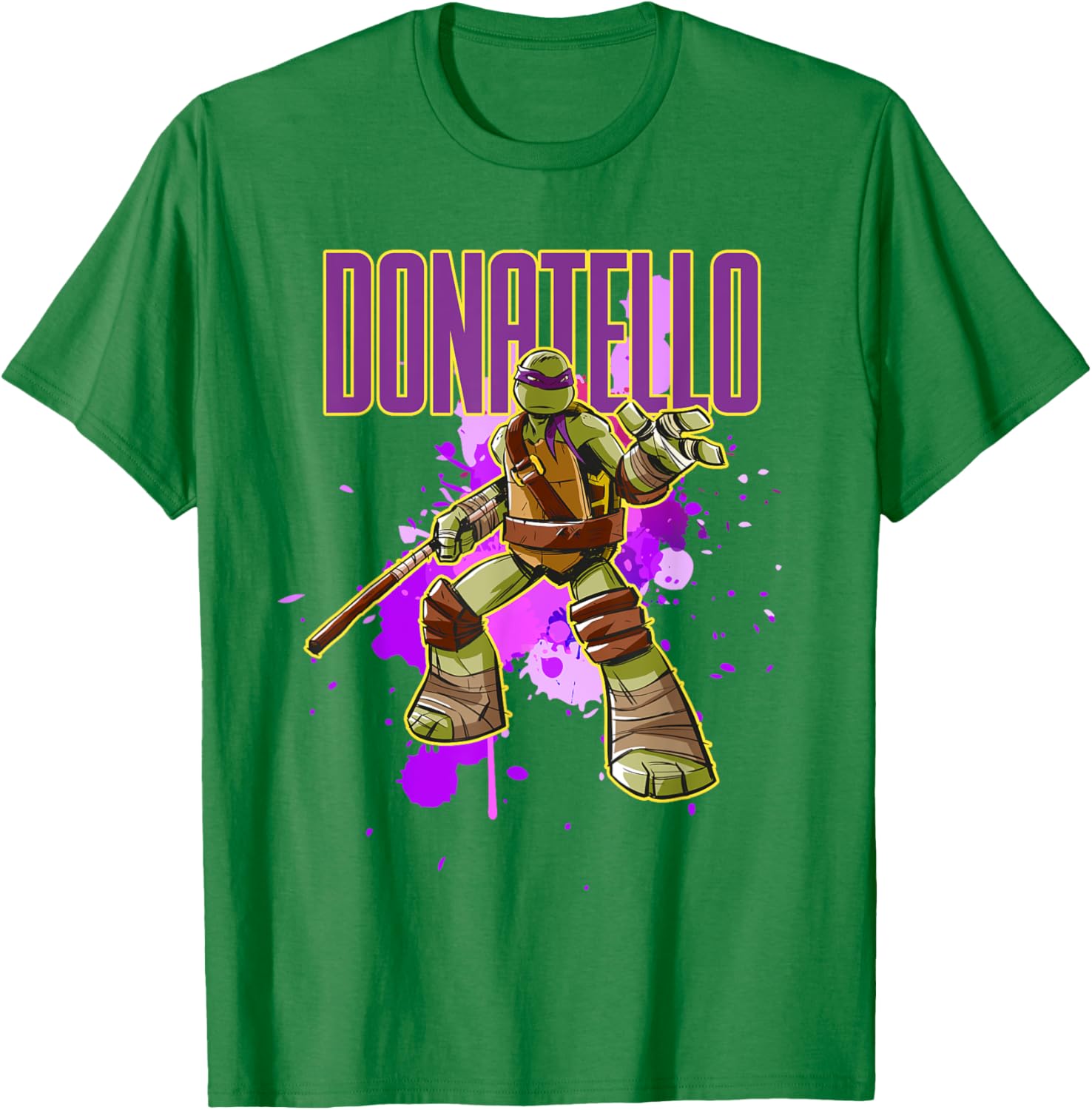 Mademark Teenage Mutant Ninja Turtles Donatello Purple Splatter T-Shirt - 5