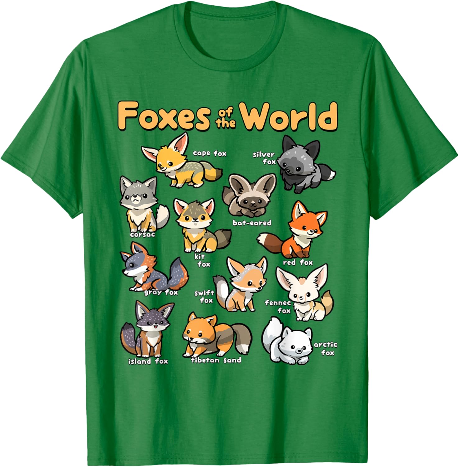 Kawaii Fox Lover T-Shirt for Animal Lovers - Fun Educational Design - 13