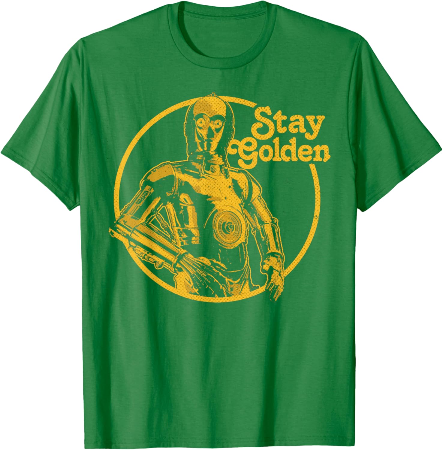 Stay Golden C-3PO T-Shirt Inspired by Star Wars for Fans and Collectors - 9