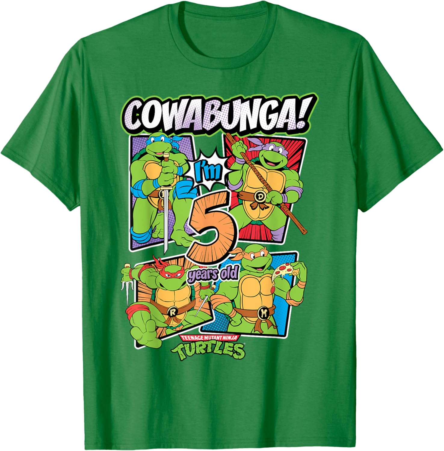 Mademark Teenage Mutant Ninja Turtles Cowabunga I'm 5 Years Old T-Shirt - 12