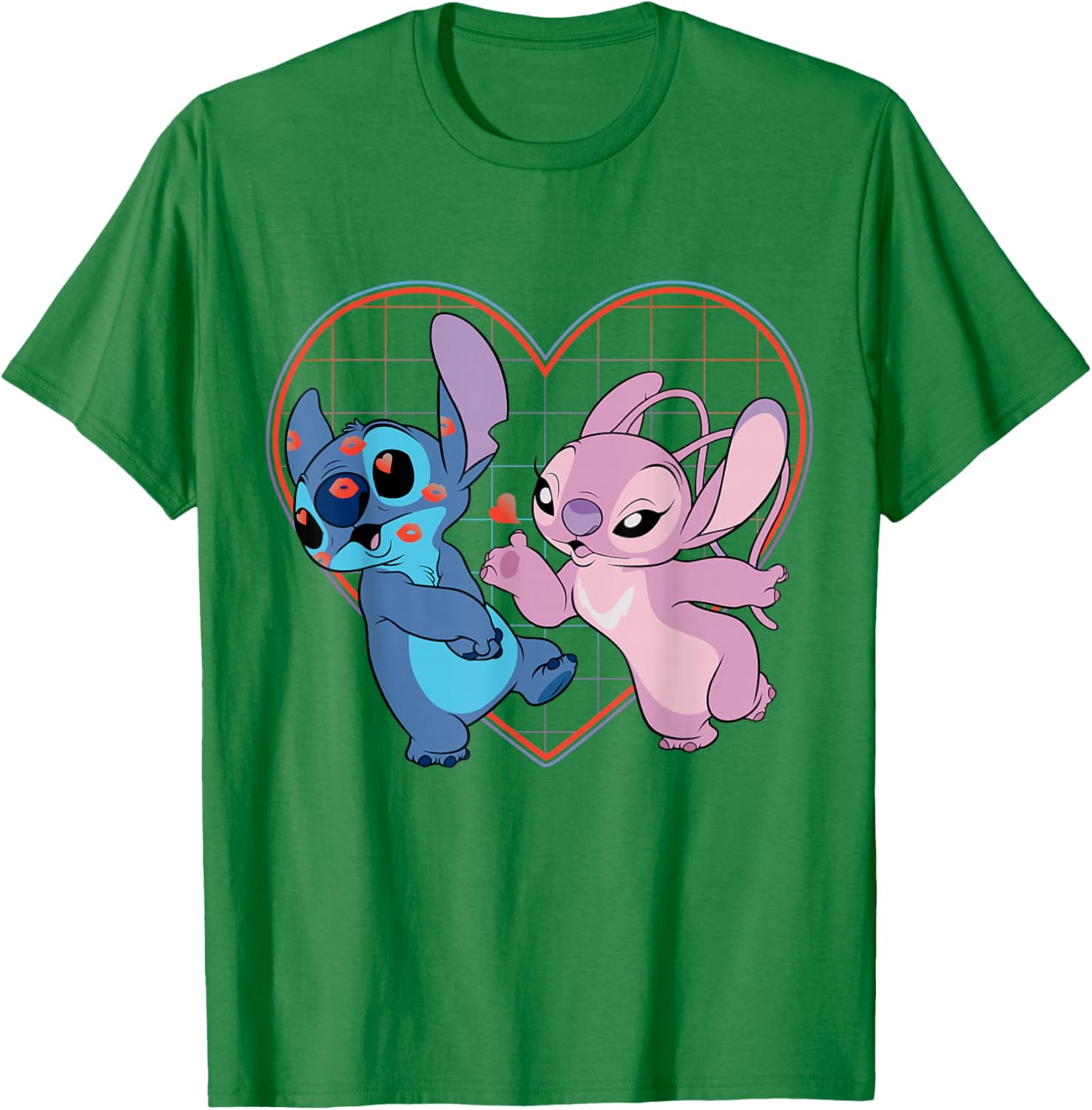 Disney Lilo and Stitch Angel Heart Kisses T-Shirt for Fun Fashion Lovers - 3