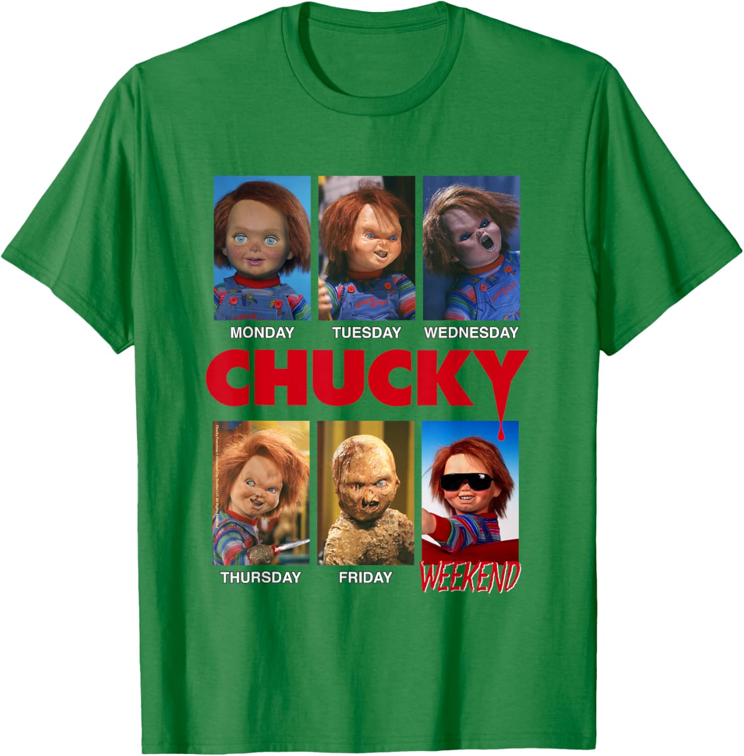 Chucky Days of The Week Moods T-Shirt for Fun Fashion Lovers - 5