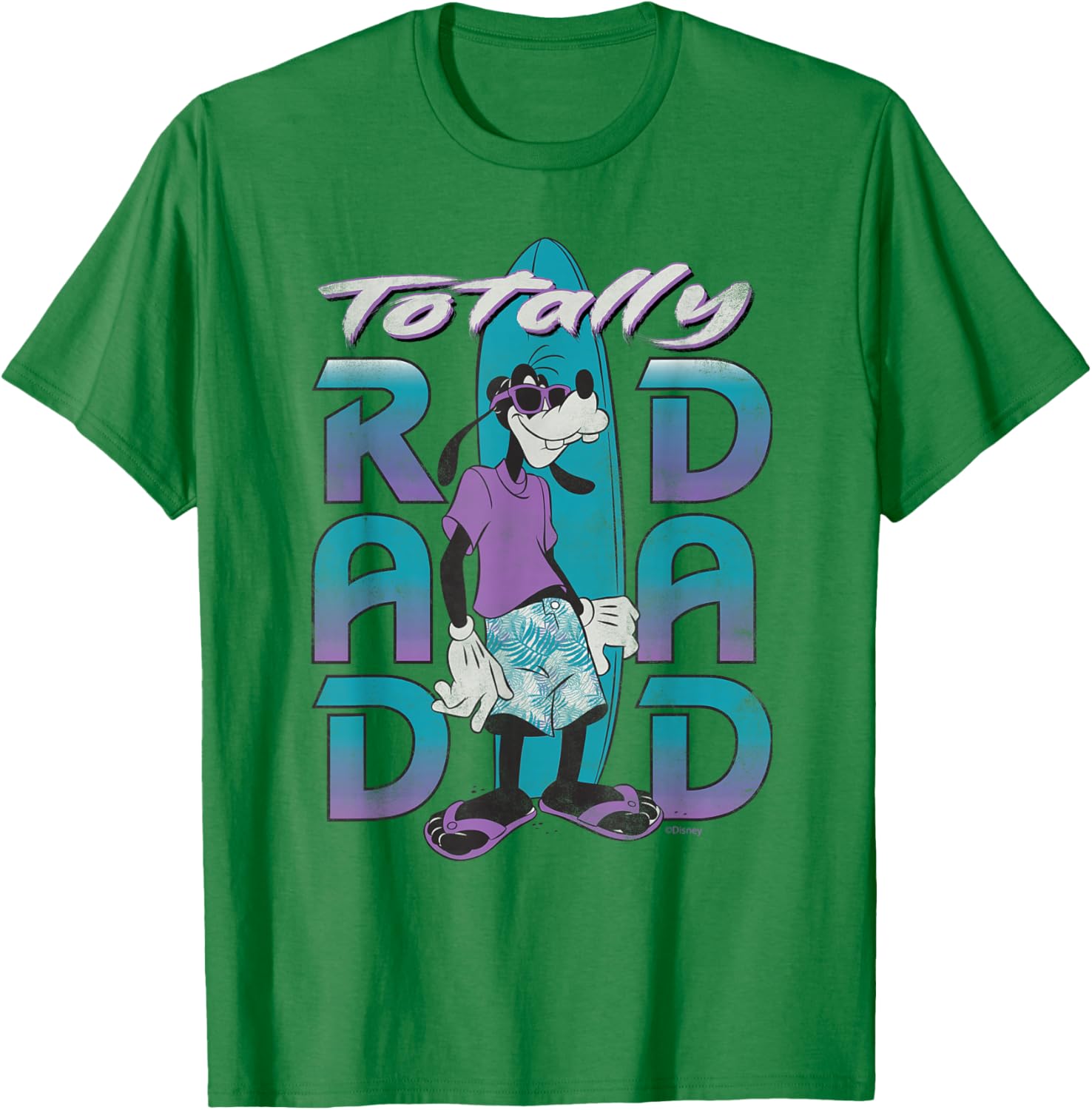 Disney Goofy Totally Rad Dad Surfing Distressed T-Shirt for Father's Day - 2