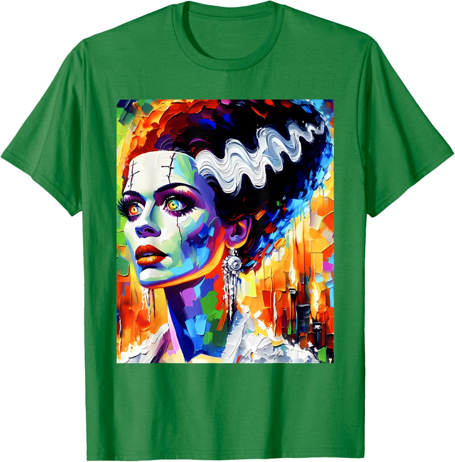 Frankenstein Monster and Bride Matching Couple T-Shirts for Halloween - 12