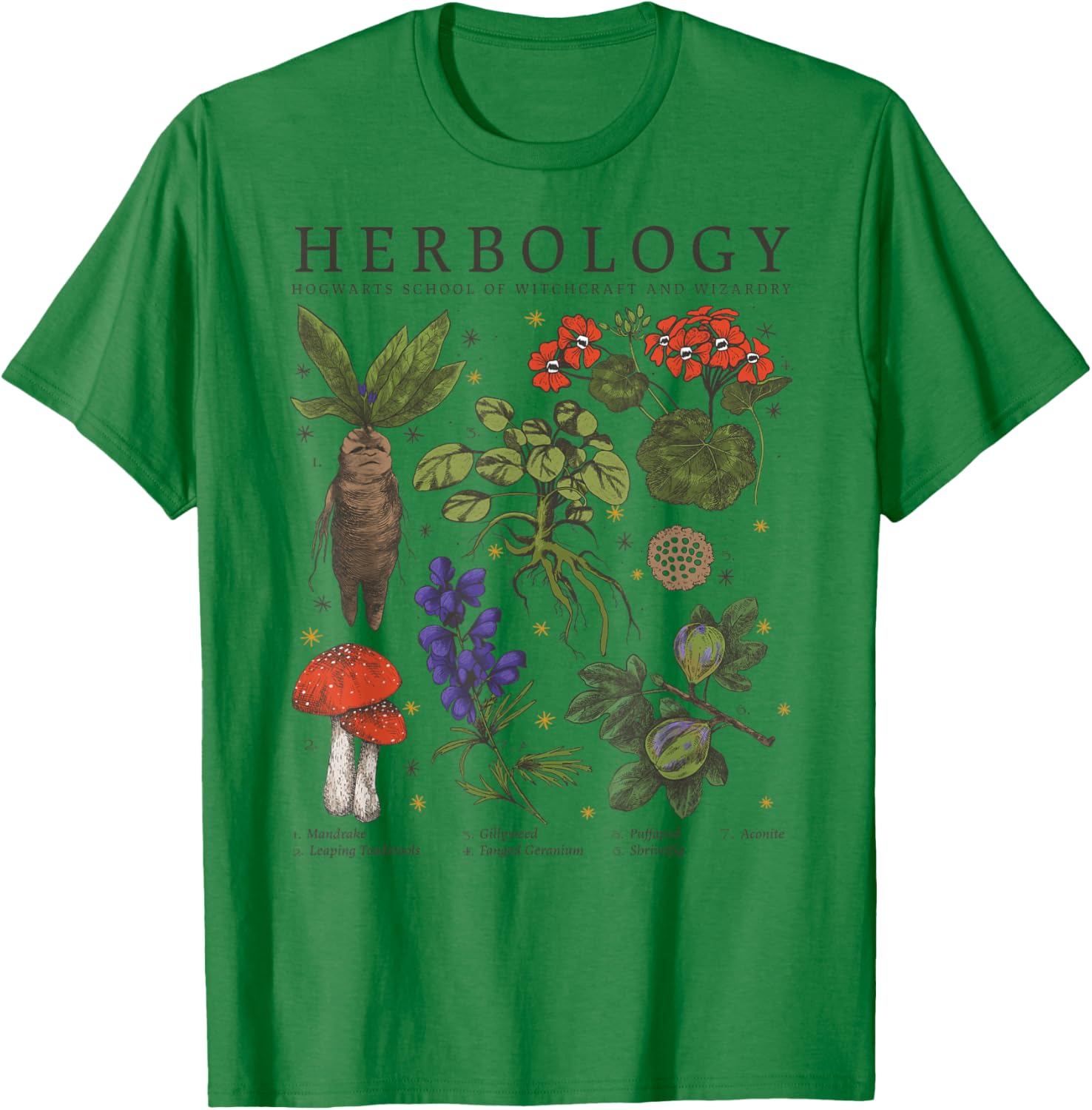 Harry Potter Herbology Vintage Textbook T-Shirt for Plant Lovers - 15
