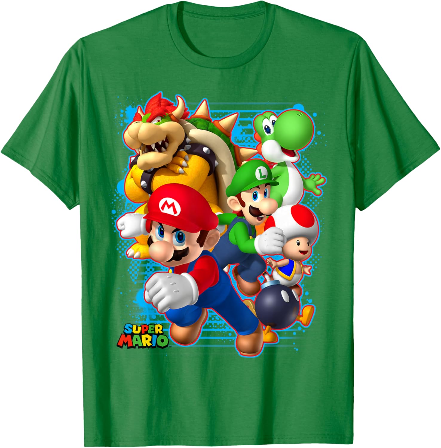 Nintendo Super Mario Luigi Bowser Spray Paint T-Shirt for Gamers - 4