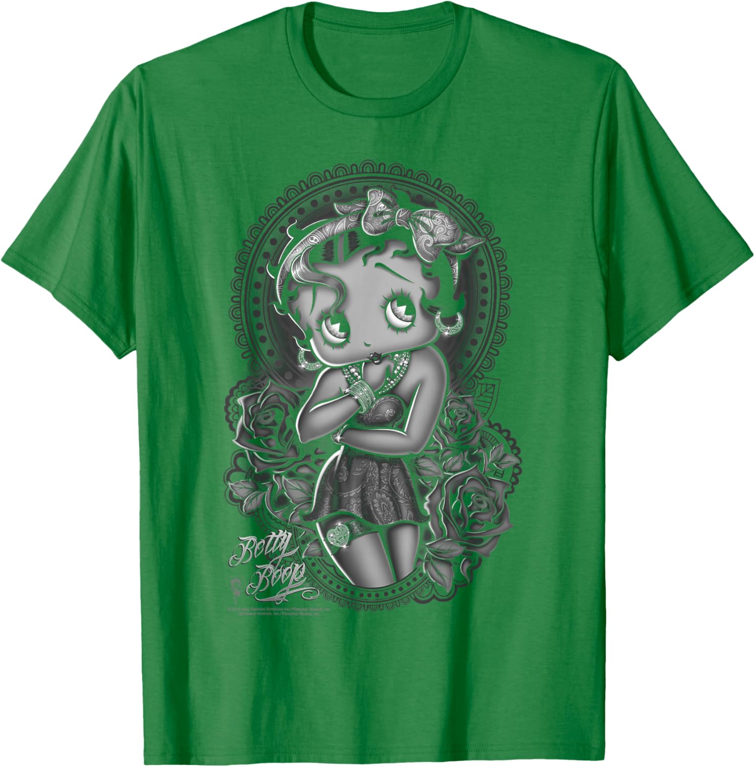 Betty Boop Fashion Roses T-Shirt for Trendy Style and Comfort - 3