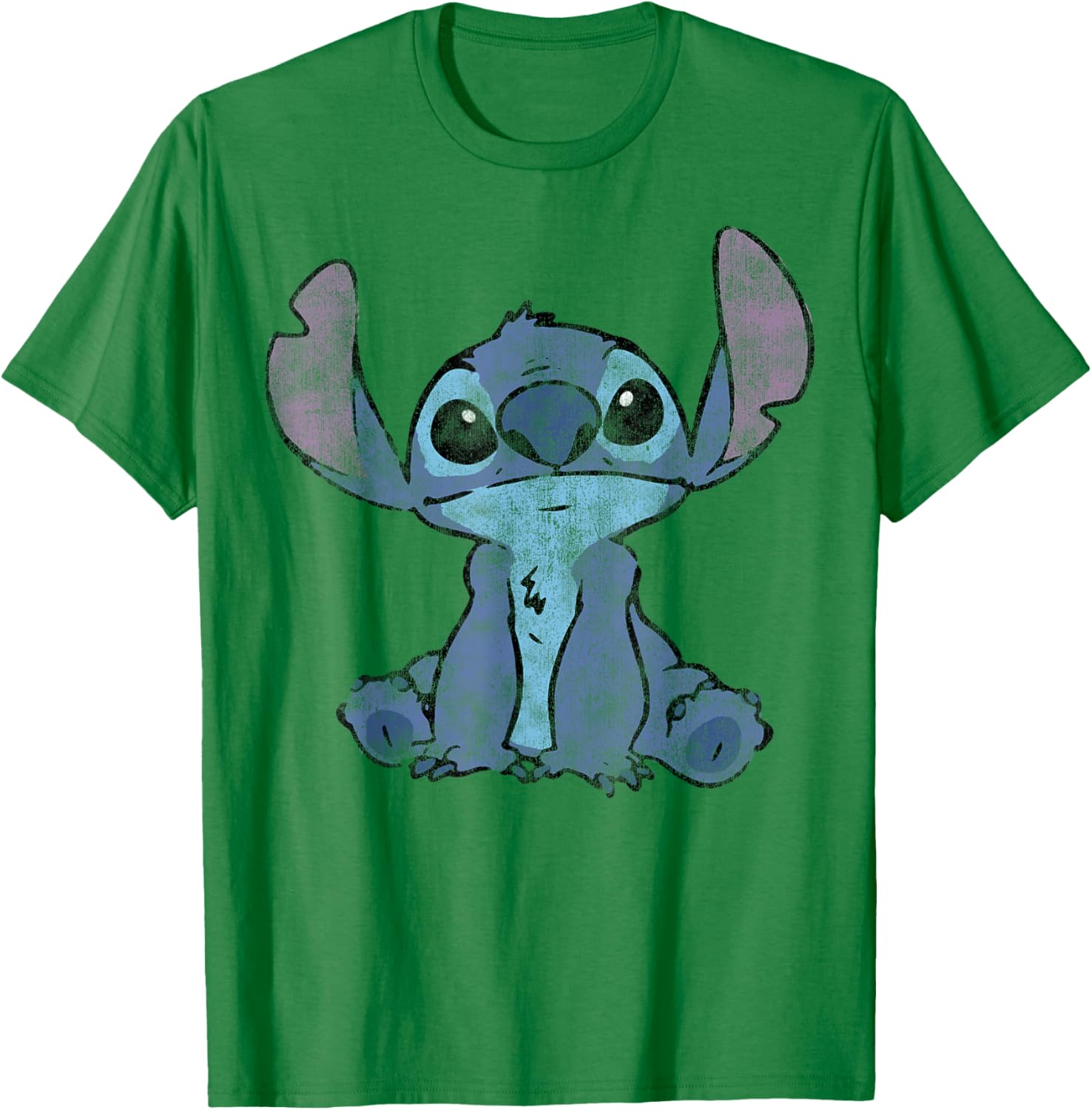 Disney Lilo and Stitch Distressed Stitch Portrait T-Shirt for Fans - 9