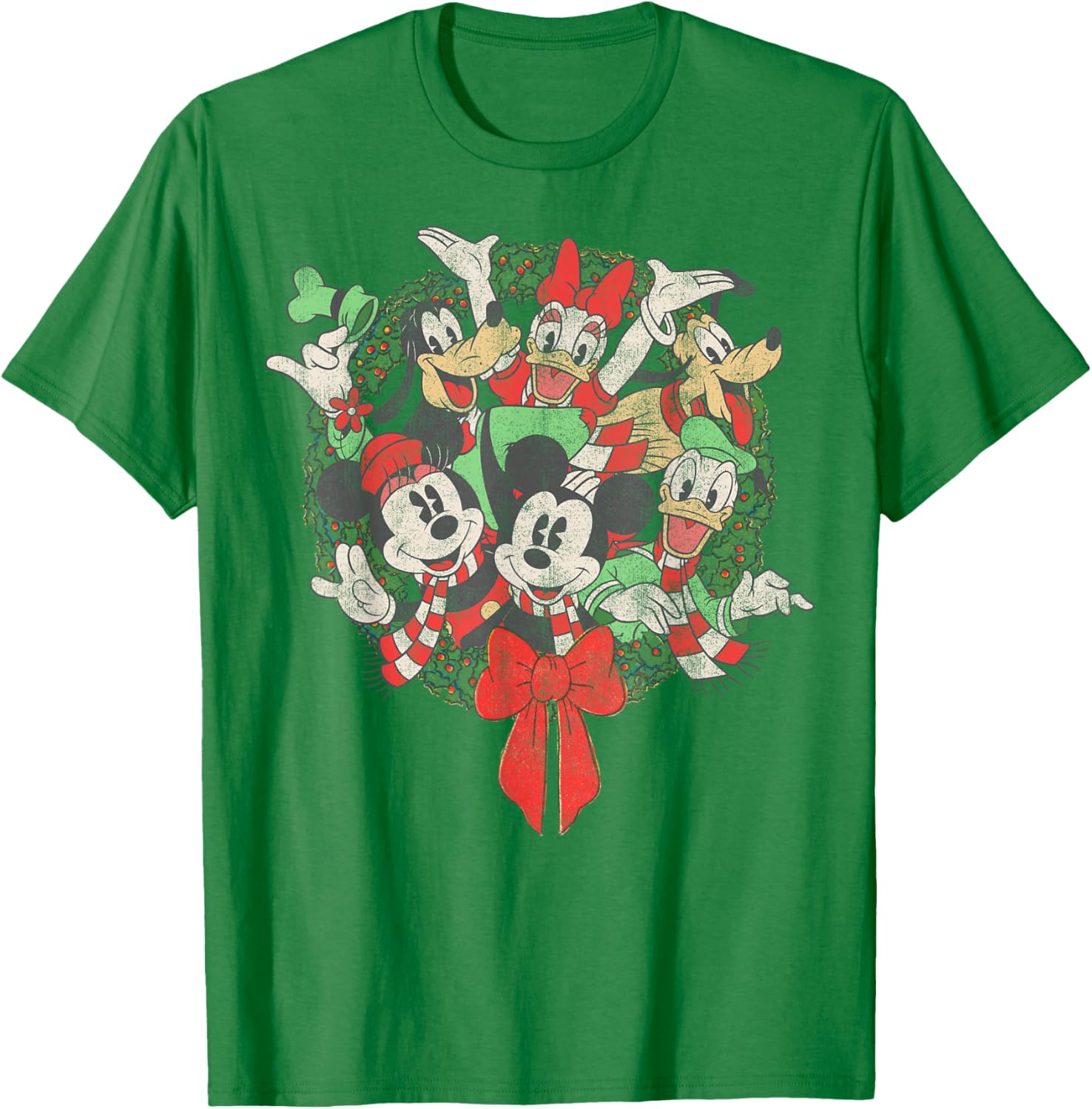 Disney Christmas Wreath T-Shirt for Festive Family Gatherings - 9