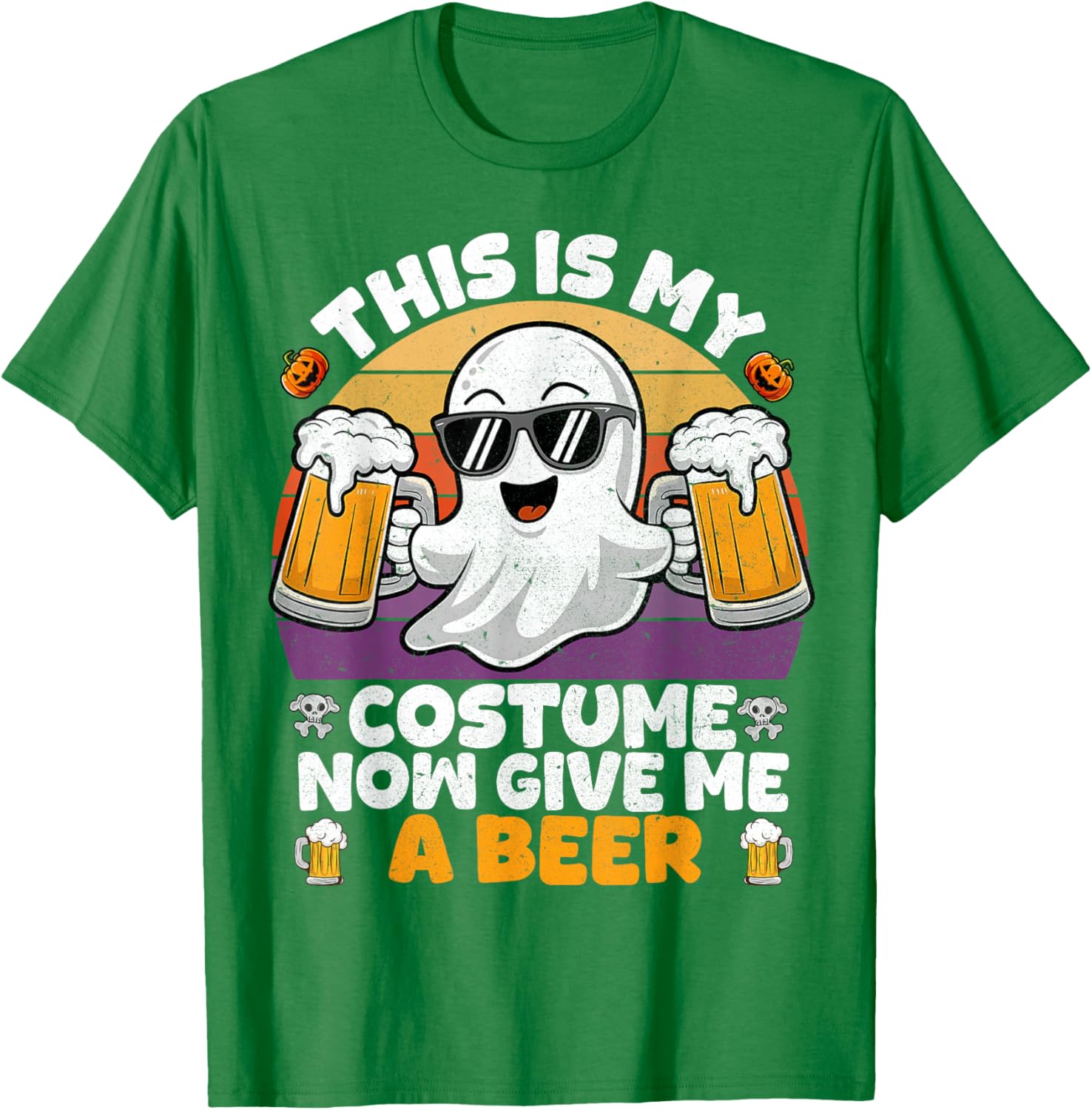 Funny Vintage Boo Halloween Costume T-Shirt for Men and Adults - 1