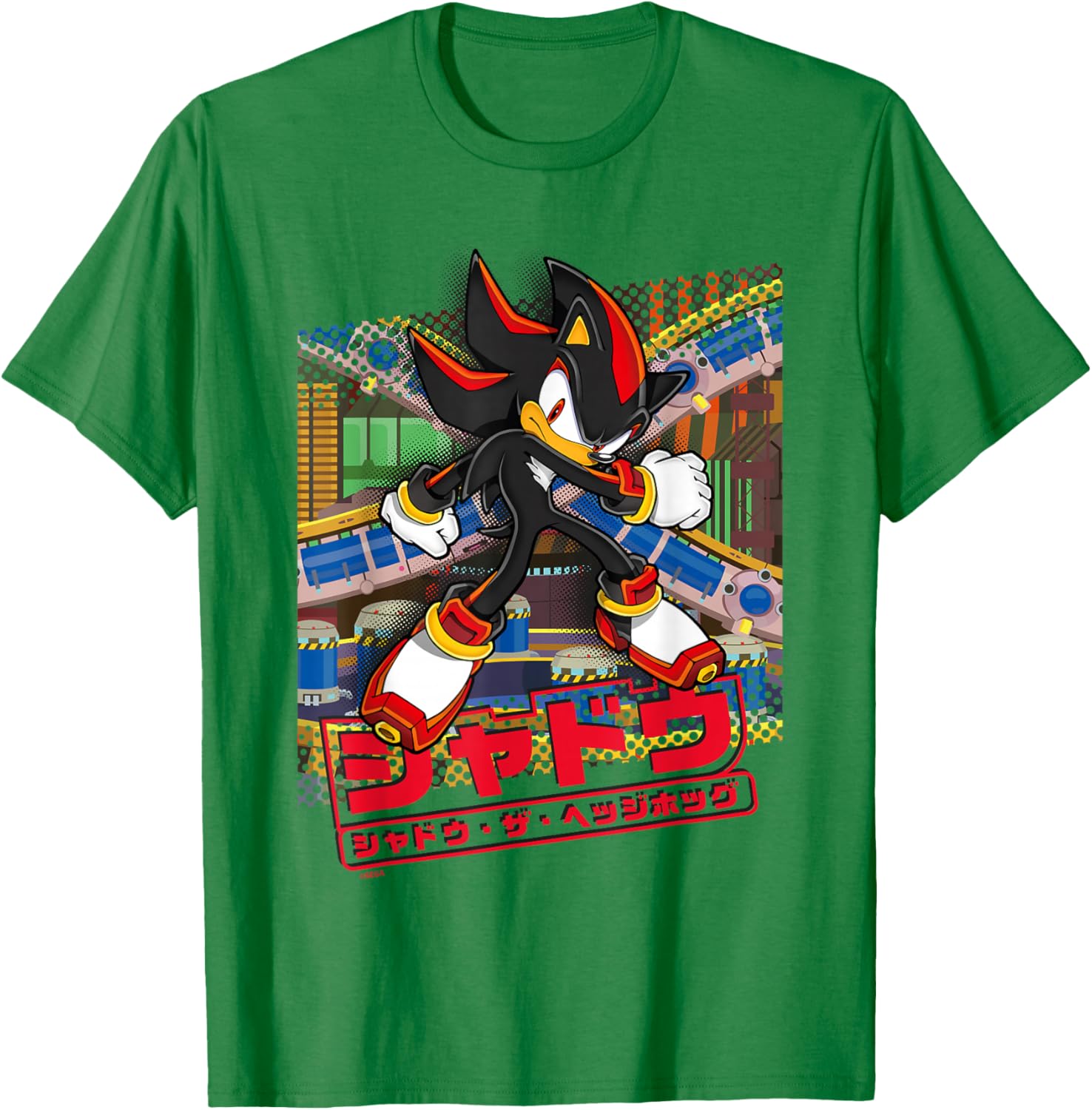Sonic the Hedgehog Shadow T-Shirt Japanese Logo Fun Graphic Tee - 36