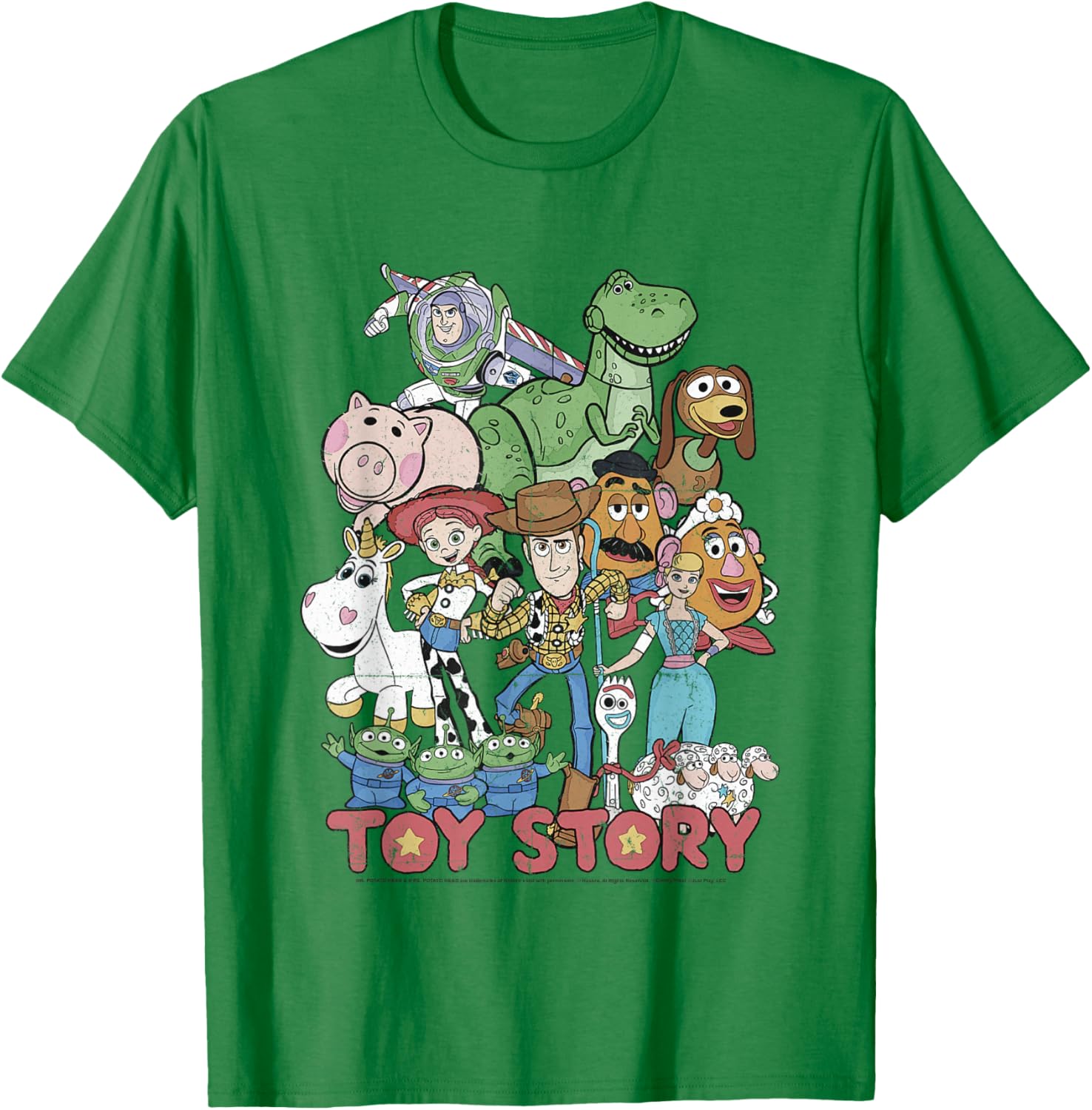 Disney Pixar Toy Story All Stars Distressed Graphic T-Shirt for Fans - 12