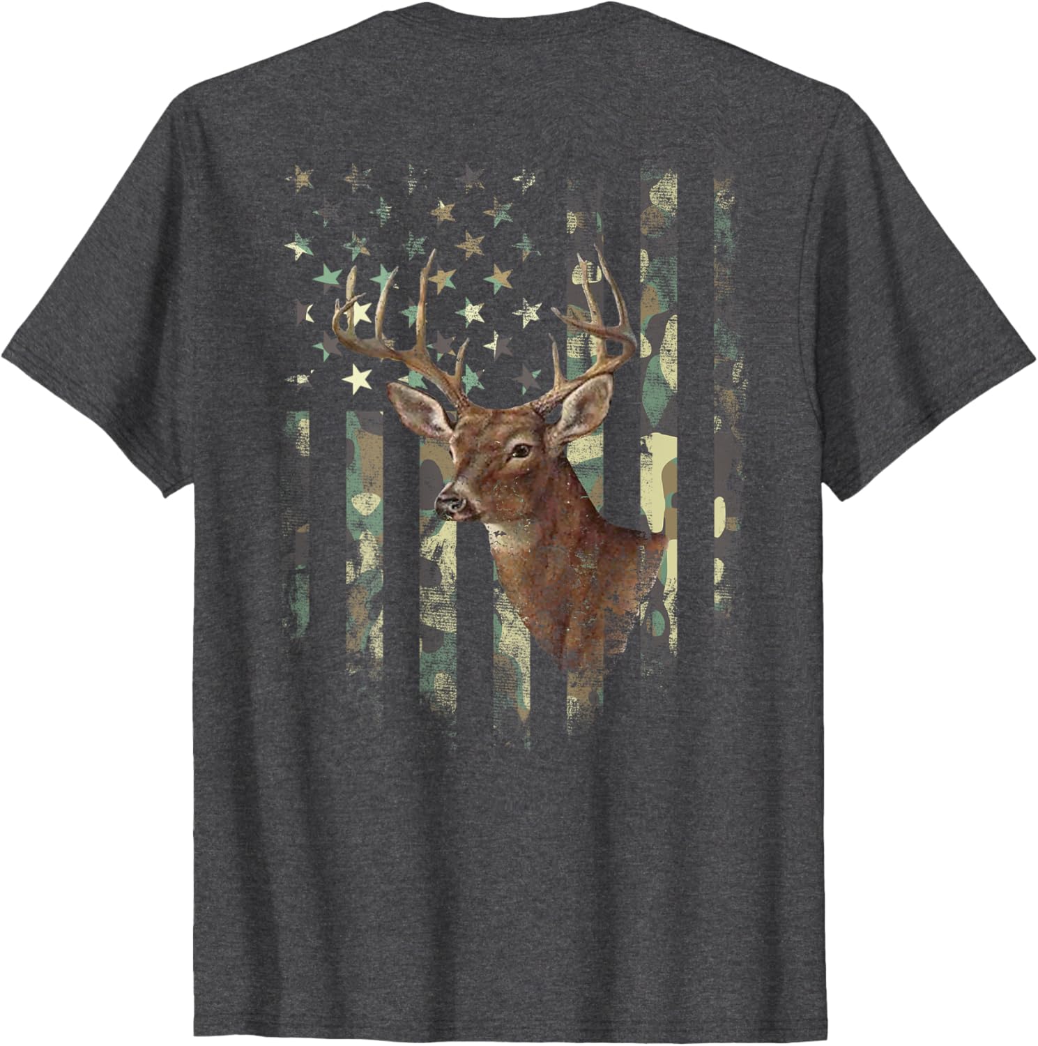 American Flag Deer Hunting Camo T-Shirt for Men, Women, and Kids - 5