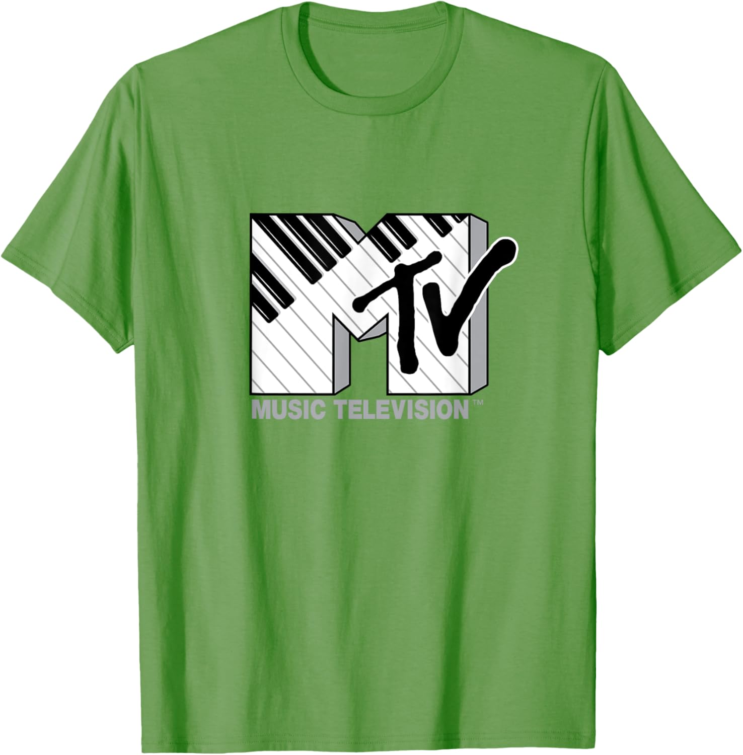 Mademark x MTV Official Logo T-Shirt with Black and White Piano Keys - 6