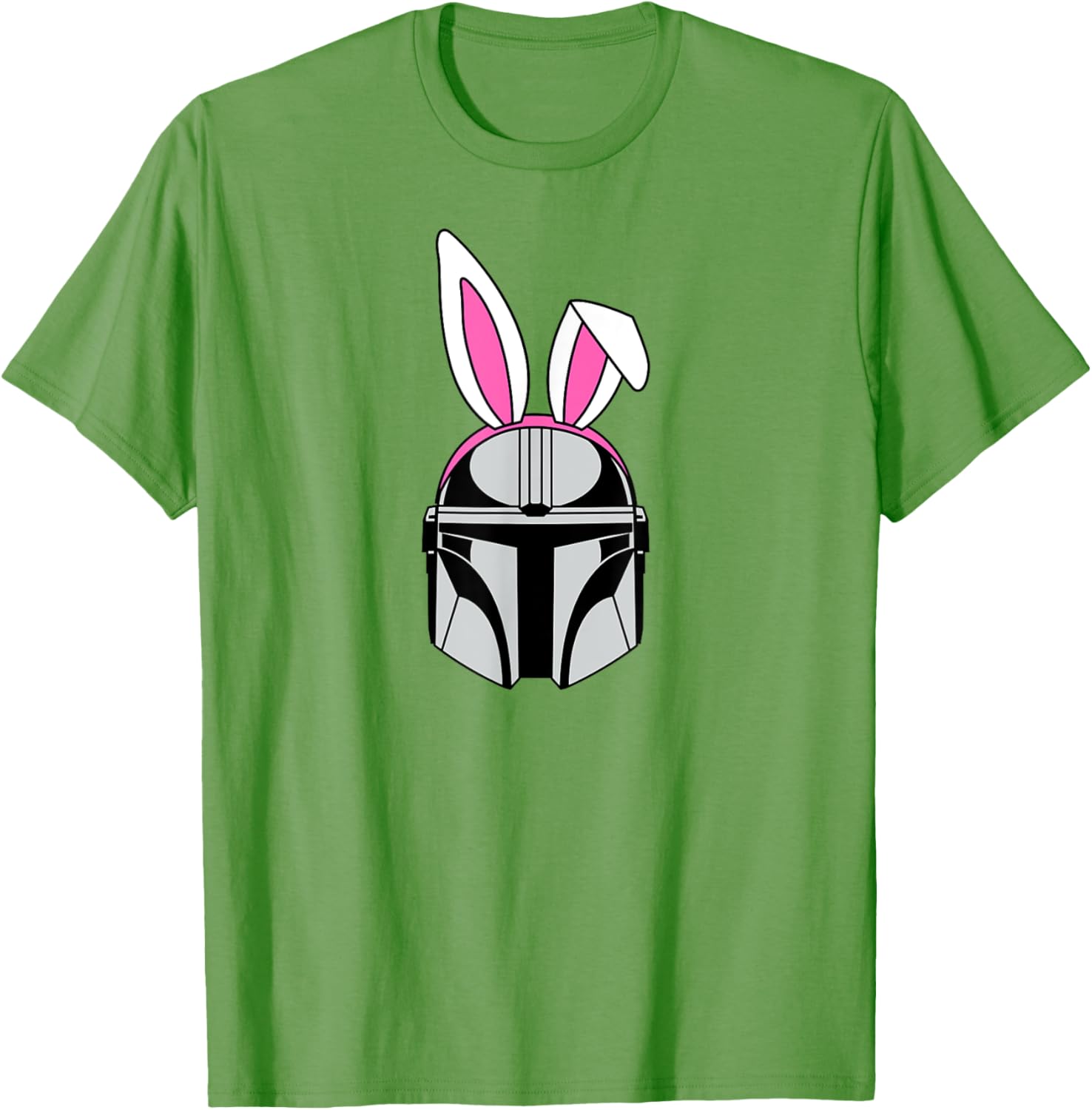 Mandalorian Helmet Easter Bunny Ears T-Shirt for Fun Spring Style - 3