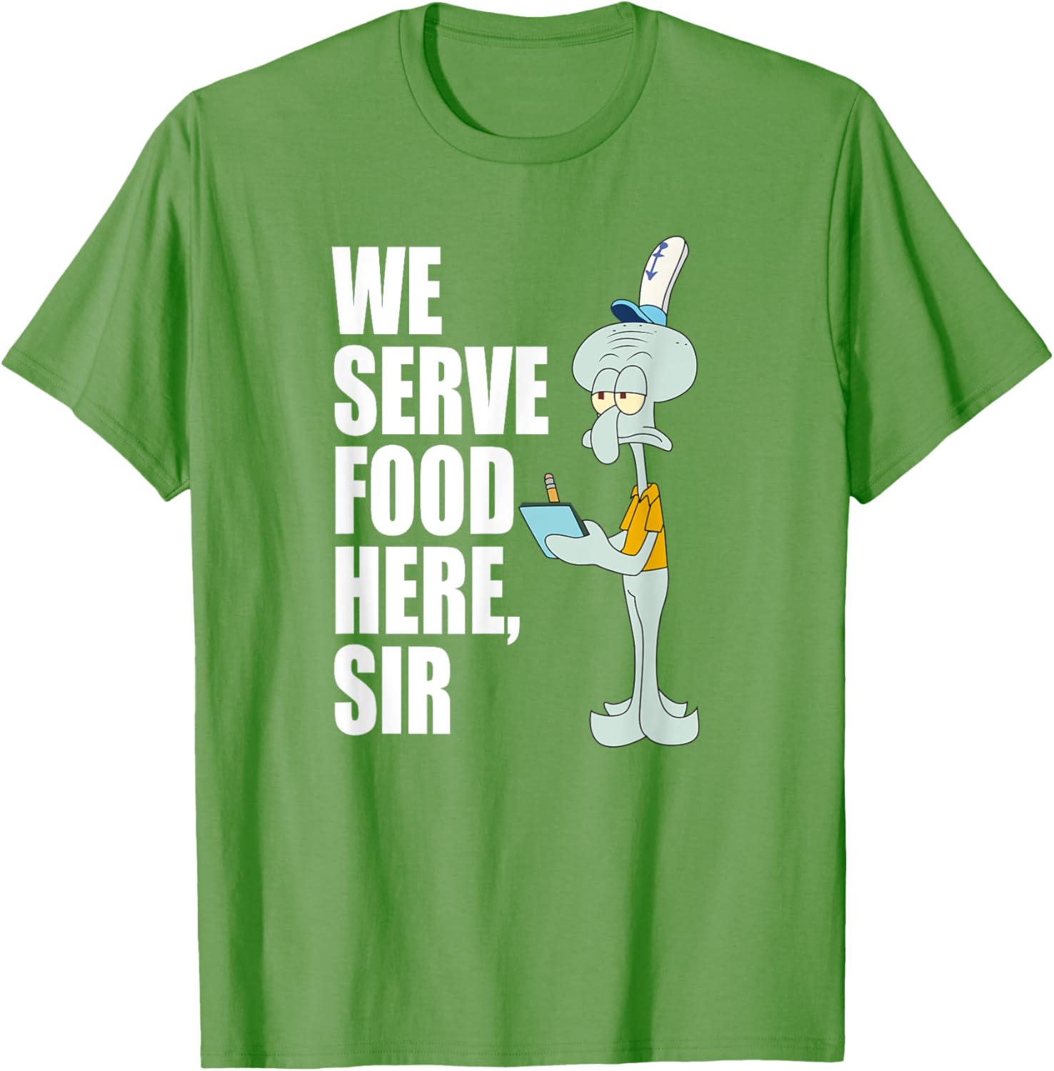 Mademark SpongeBob SquarePants Squidward We Serve Food Here T-Shirt - 10