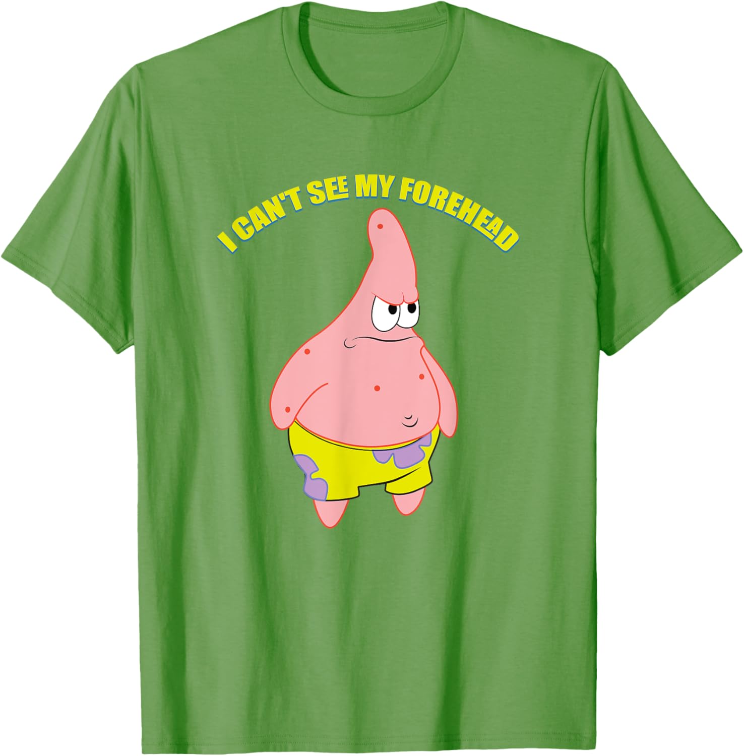 Mademark Patrick Star T-Shirt - Funny I Can't See My Forehead Design - 7