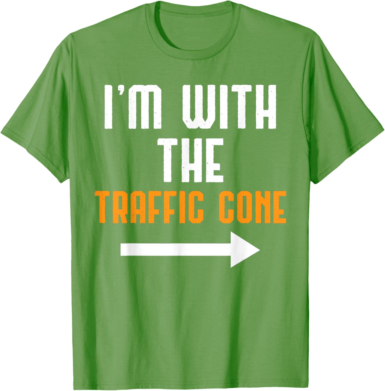 Funny Traffic Cone Costume Couple T-Shirt for Halloween Party Fun - 3