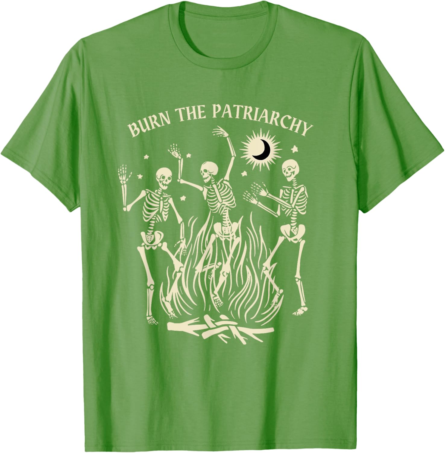 Funny Feminist Halloween T-Shirt Burn The Patriarchy Black Tee for Women - 20