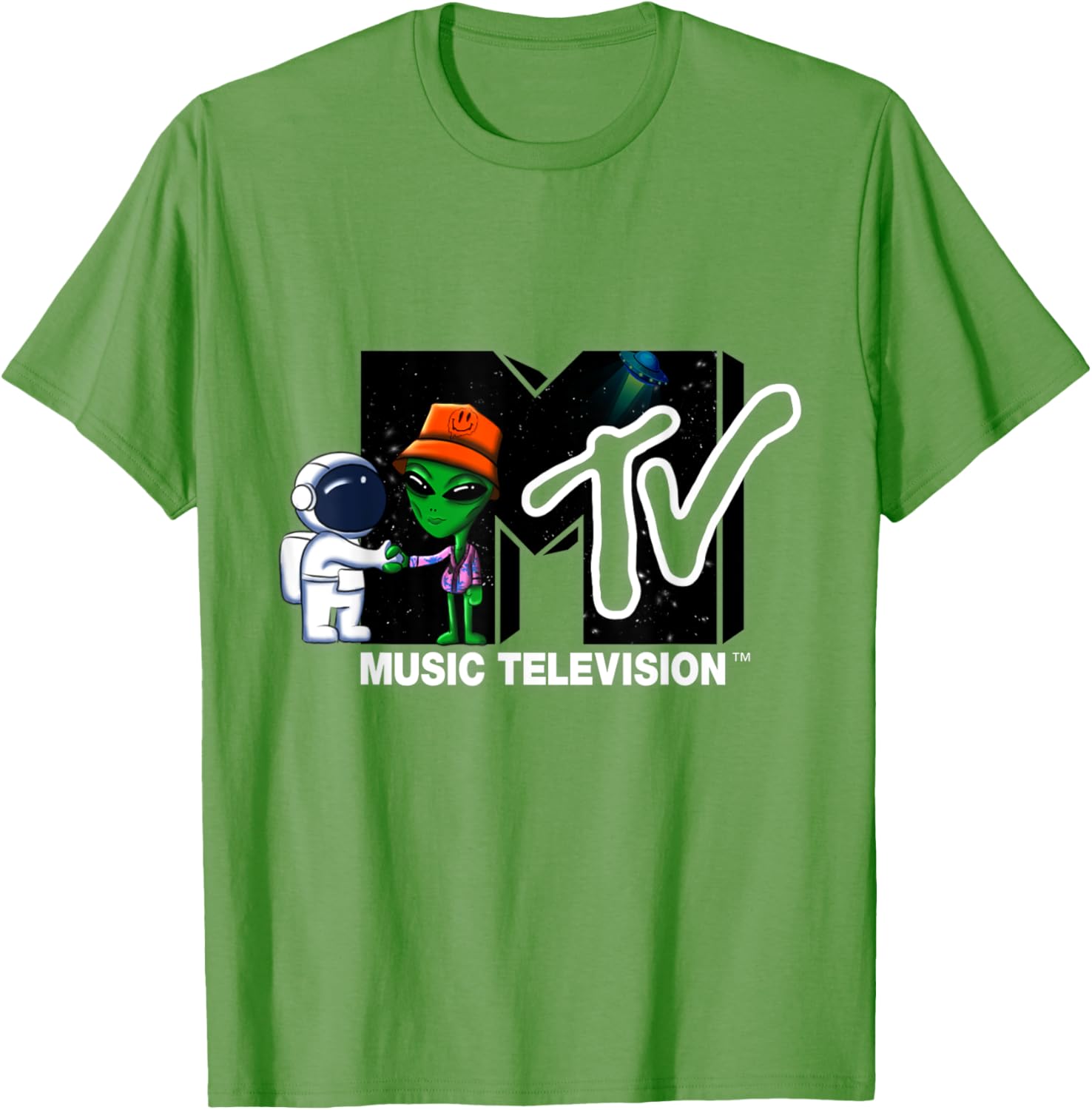 Mademark x MTV Astronaut Alien Space T-Shirt Official MTV Logo Design - 4