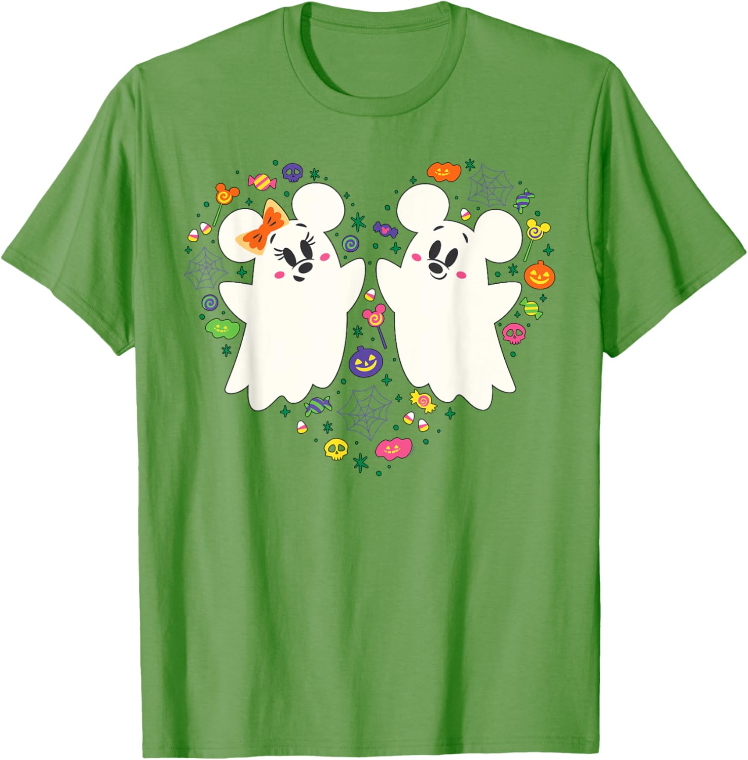 Disney Mickey and Minnie Ghosts Halloween Heart T-Shirt for Kids - 16
