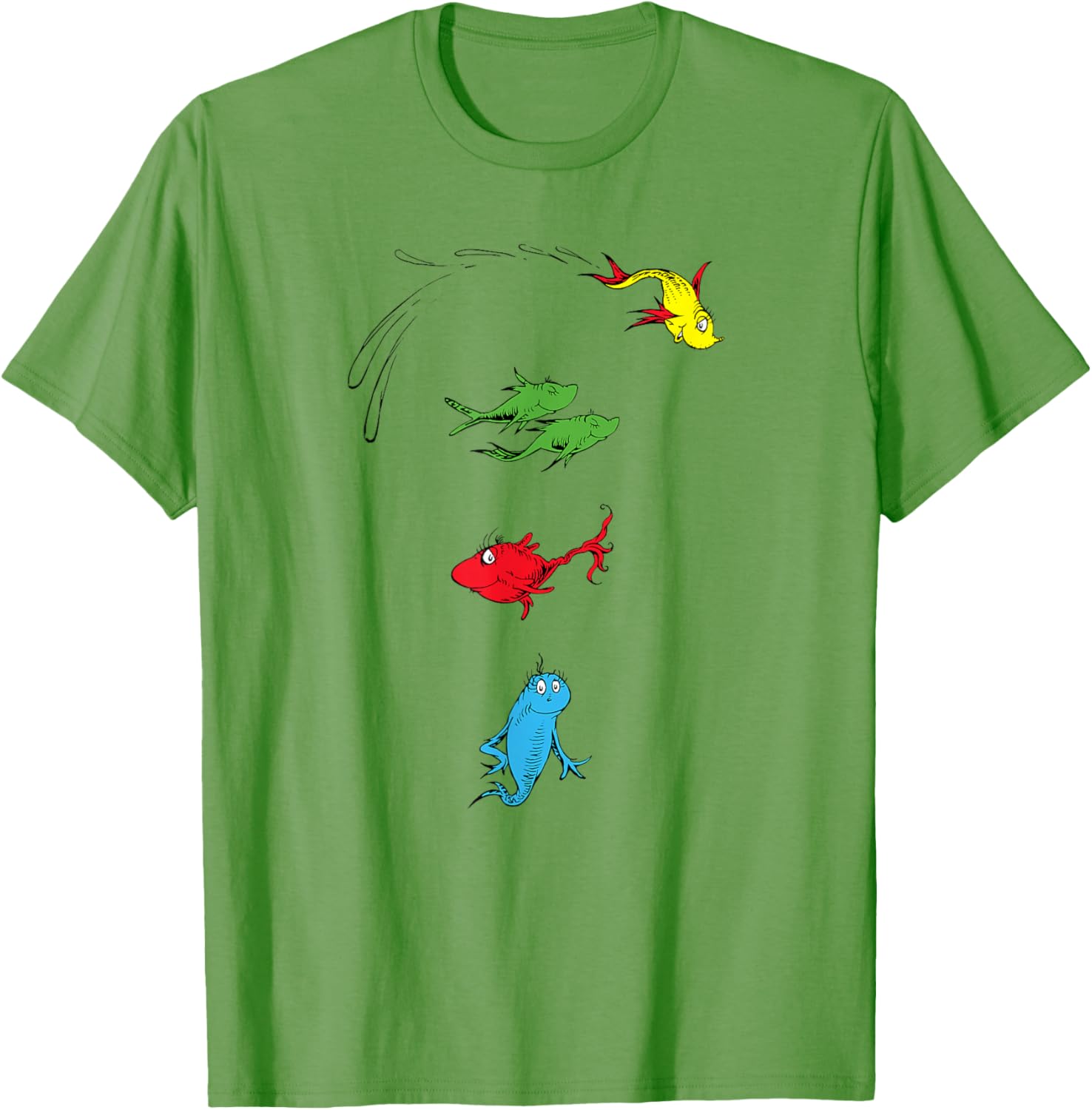 Dr. Seuss One Fish Two Fish Red Fish Blue Fish T-Shirt for Kids and Adults - 8
