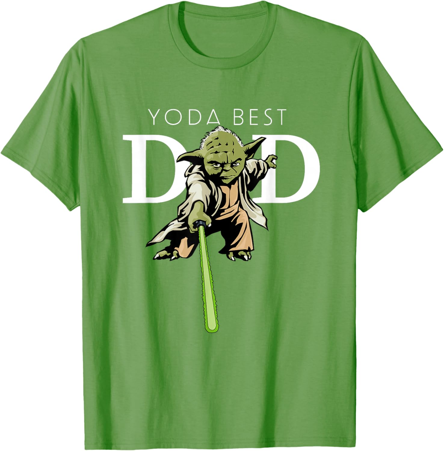 Star Wars Yoda Lightsaber Best Dad Father's Day T-Shirt for Dads - 7