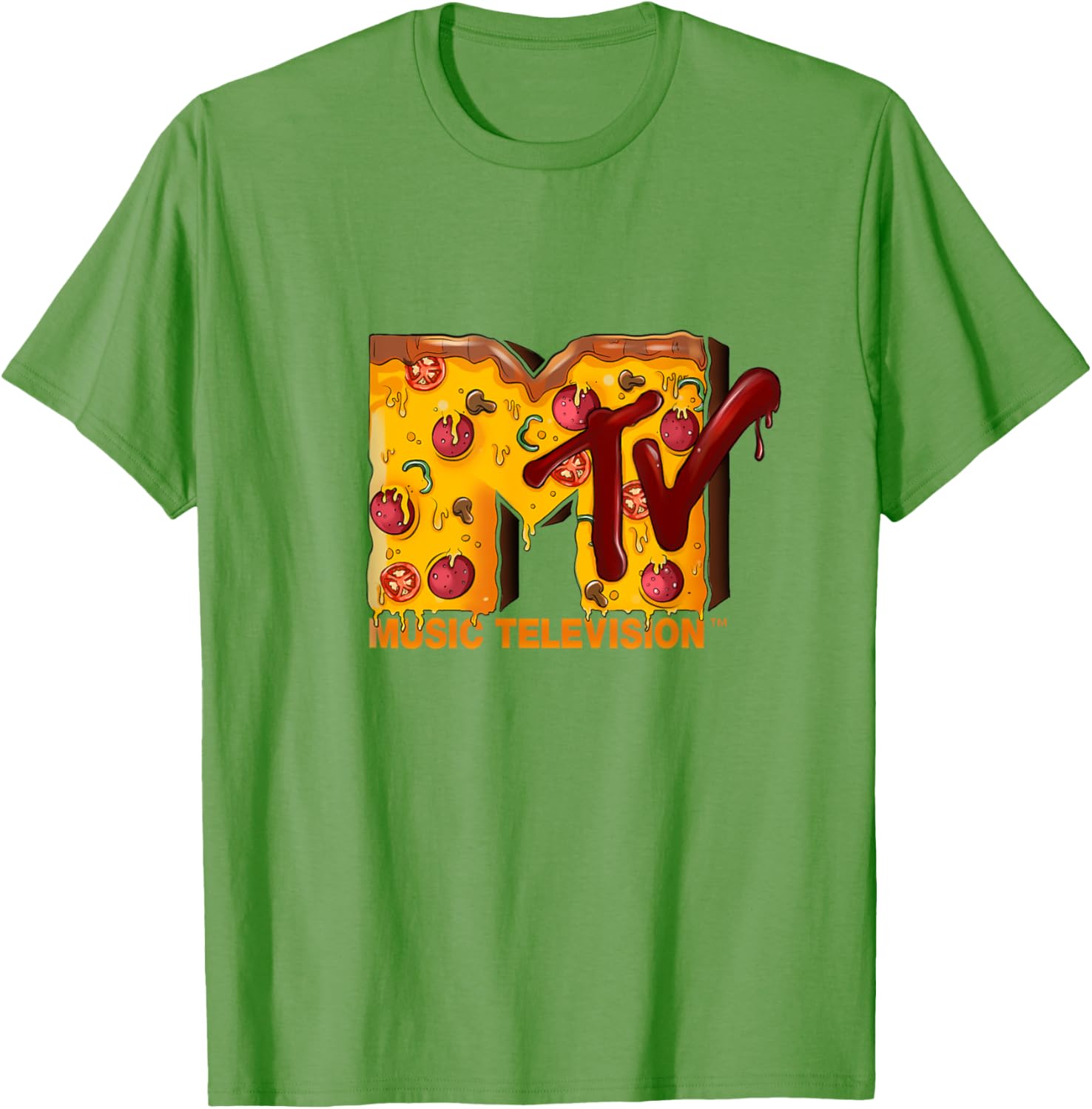 Mademark x MTV Pizza Lover T-Shirt Original MTV Logo Fun Design - 20
