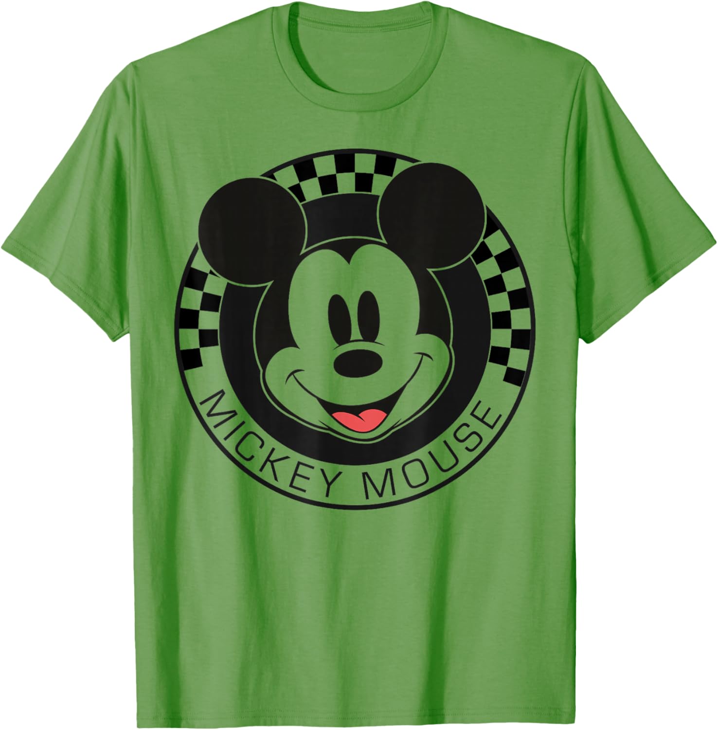 Mickey Mouse Checkerboard Circle T-Shirt for Kids Unisex Short Sleeve - 3