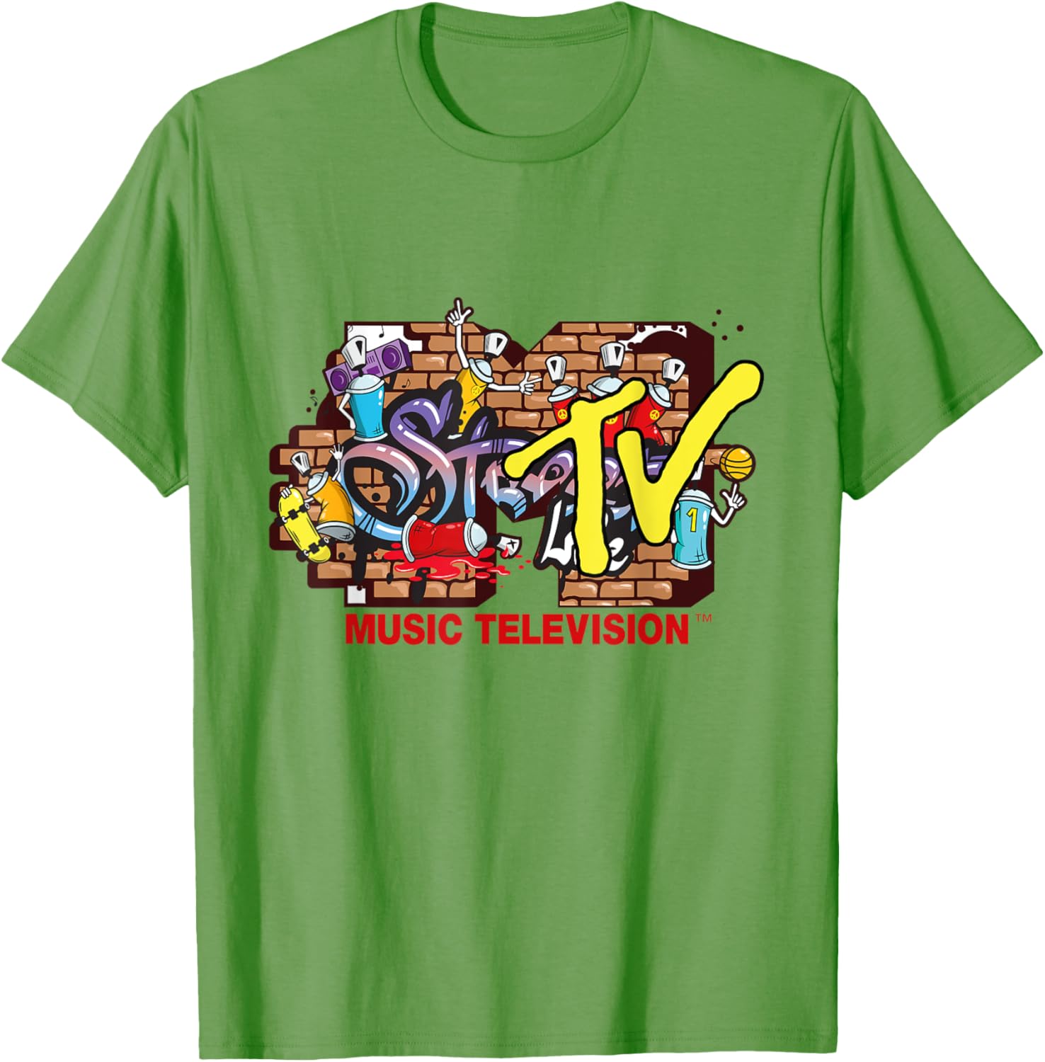Mademark x MTV Graffiti Logo Streetwear T-Shirt for Trendy Styles - 4