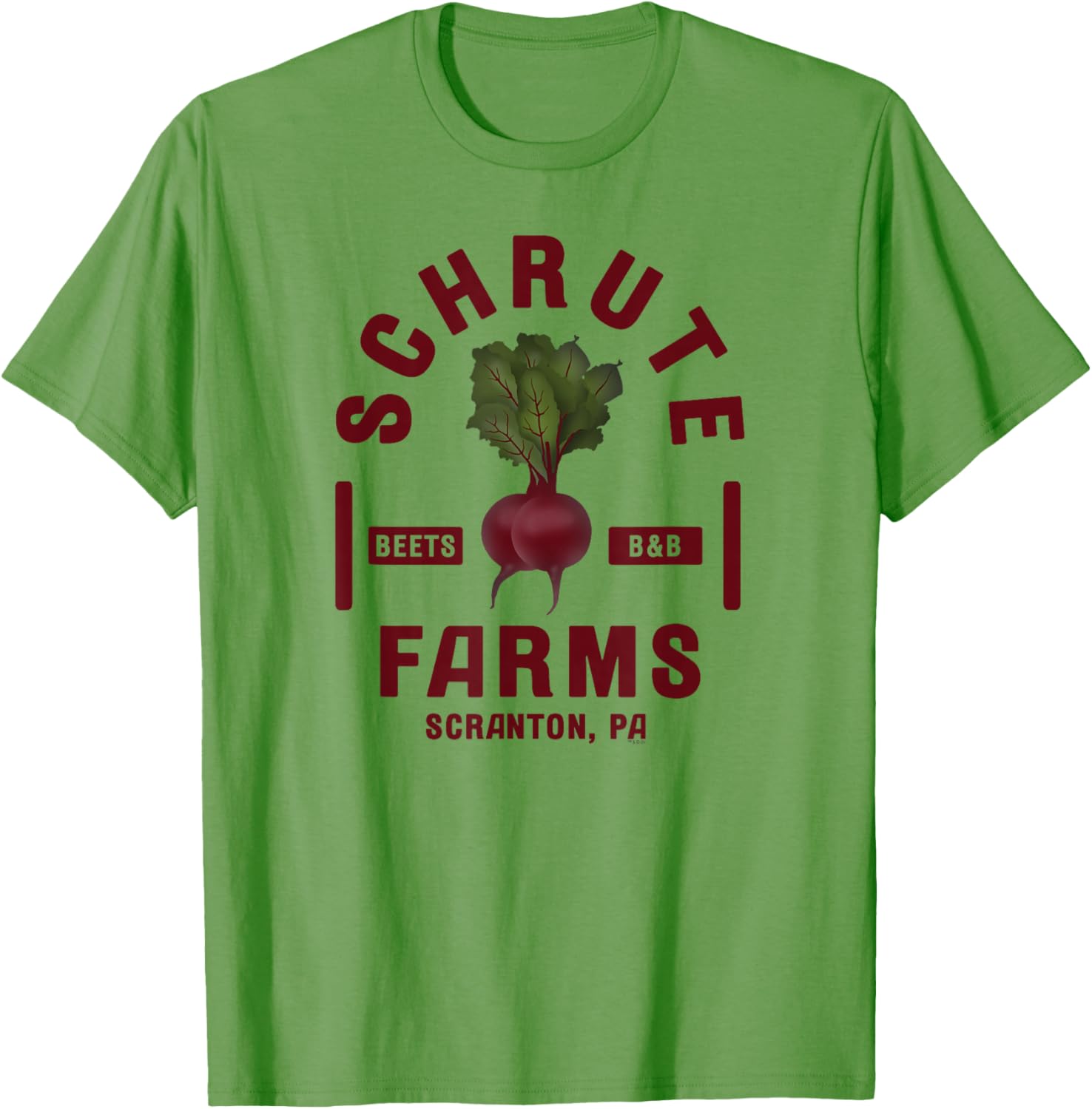 NBC The Office Schrute Farms Short Sleeve T-Shirt for Adults in Grey - 10