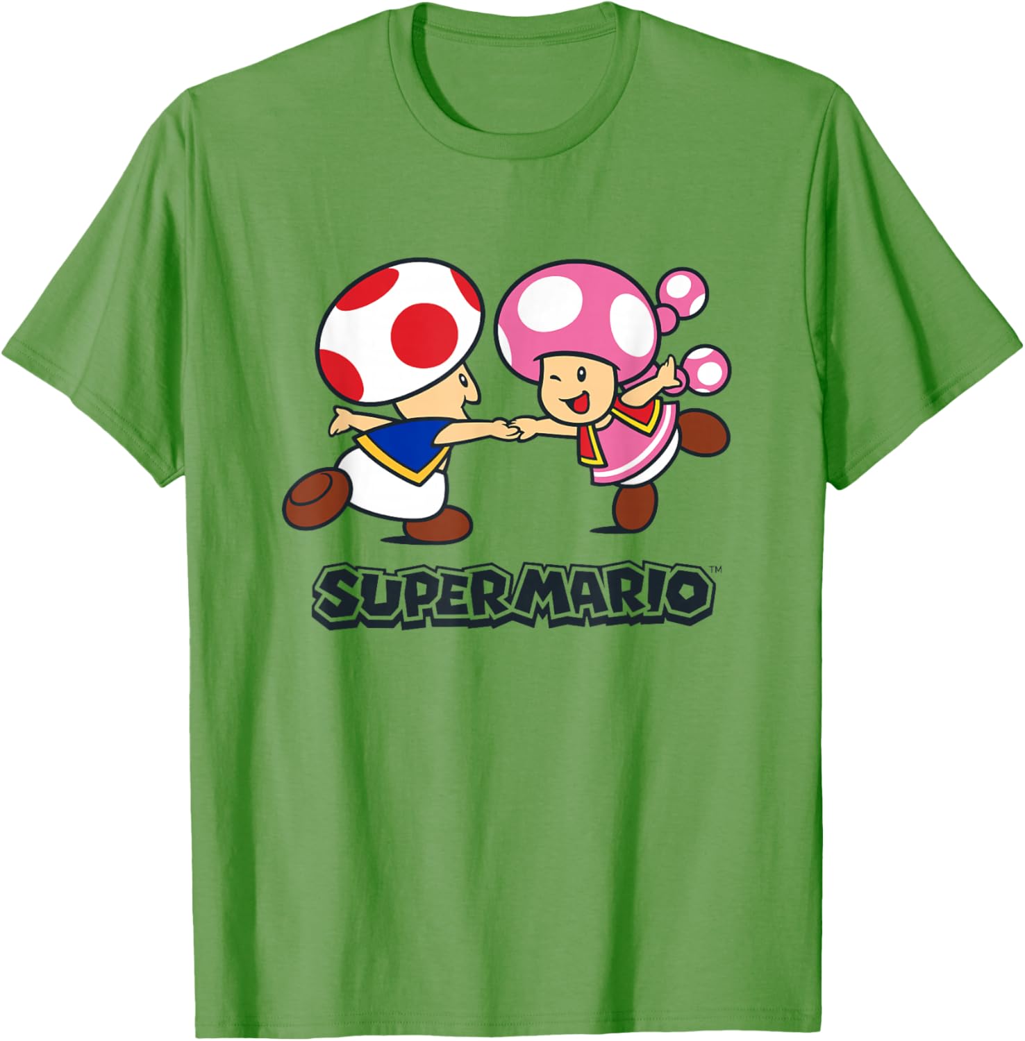 Super Mario Bros Happy Toads Classic Nintendo Duo T-Shirt for Fans - 11