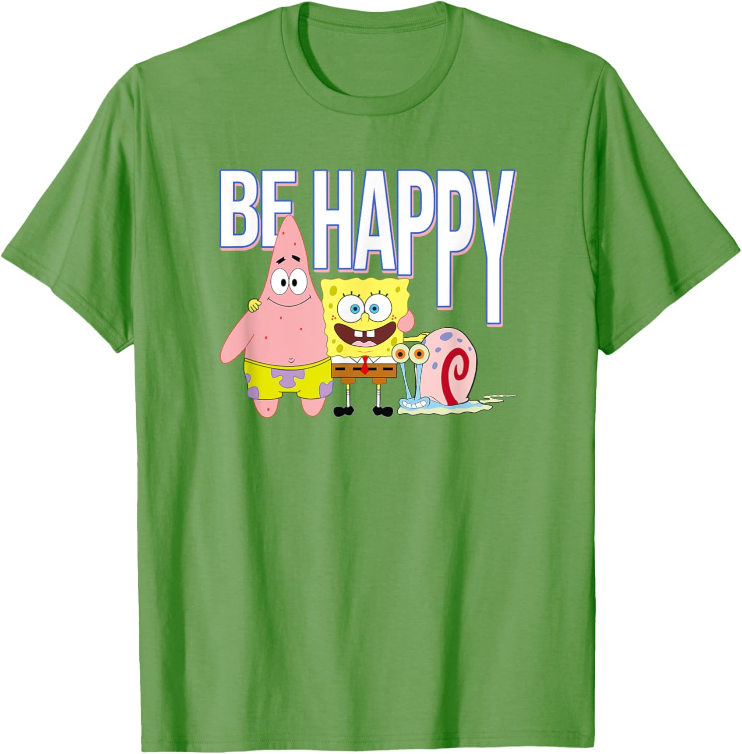 Be Happy T-Shirt with Patrick, SpongeBob & Gary from Mademark Collection - 16