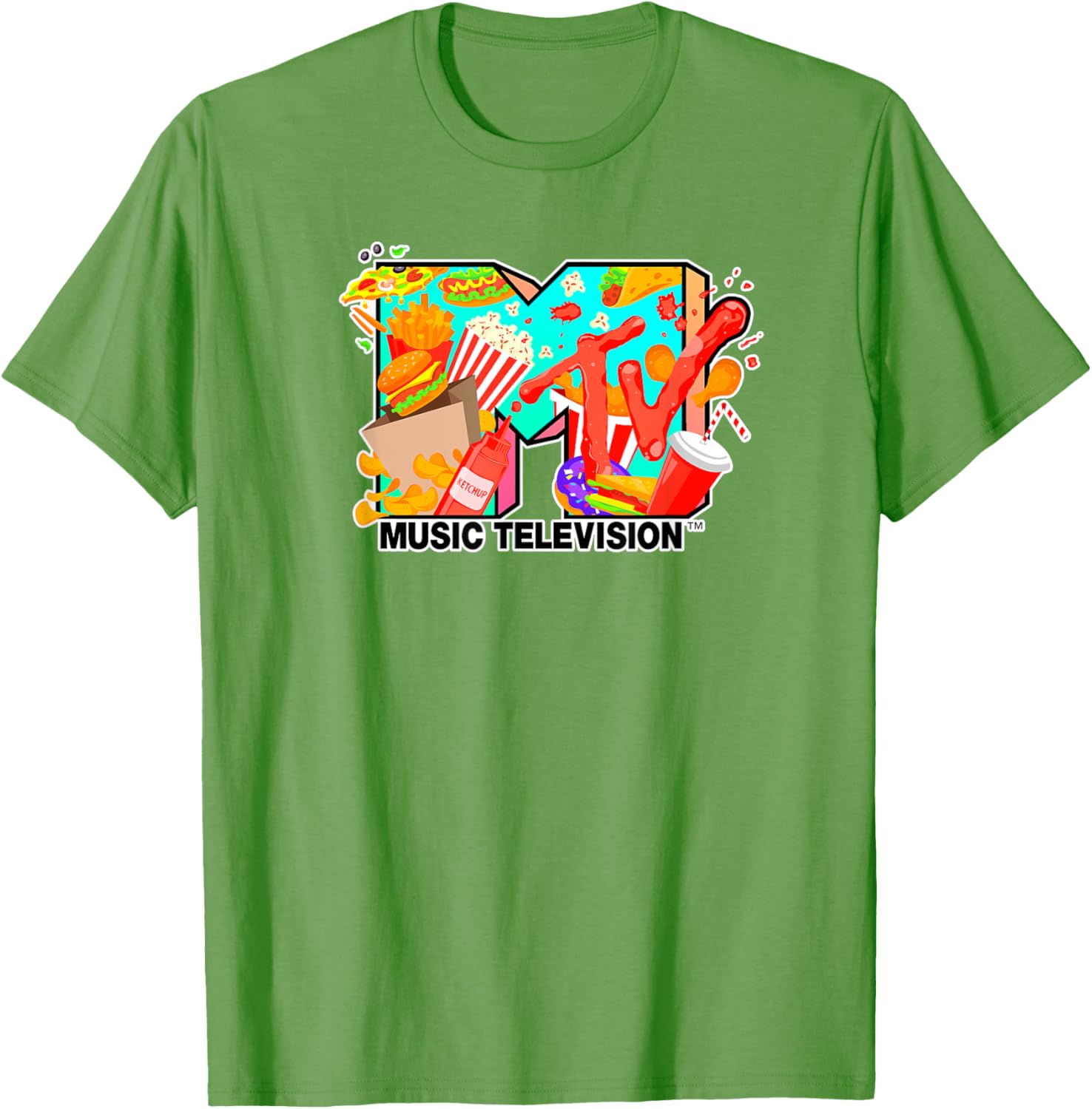 Mademark x MTV Fast Food Lovers T-Shirt for Music Fans and Foodies - 3