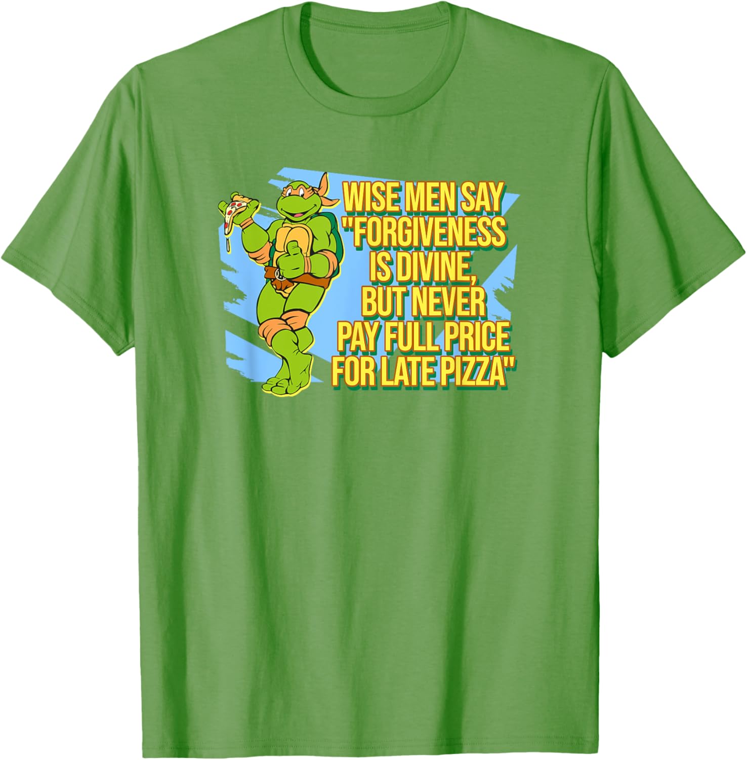 Mademark Teenage Mutant Ninja Turtles Michelangelo Late Pizza T-Shirt - 15
